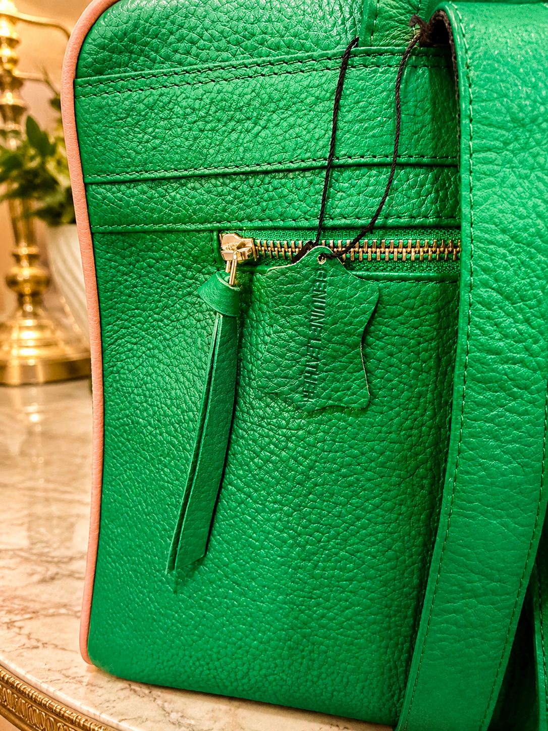 Alpha Kappa Alpha Genuine Cowhide Leather Backpack | Premium AKA Travel, Work & Everyday Backpack