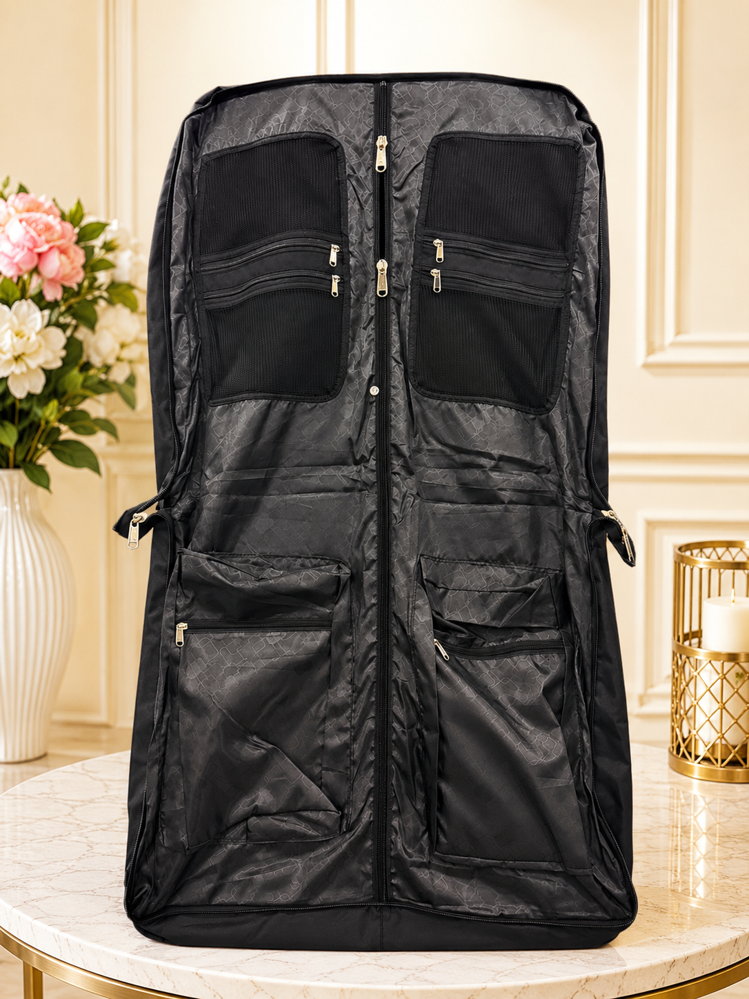 Alpha Kappa Alpha (AKA) Sorority Polyester PVC Coated Garment Bag for travelling- suitable for all sort of clothing & accessories.