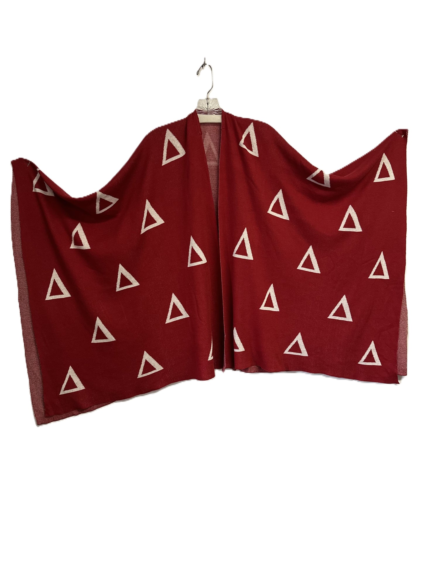 Delta Sigma Theta DST Red & White, Cozy Wrap/cape/shrug/poncho For Women, Size Fits All, Stylish, Made in INDIA