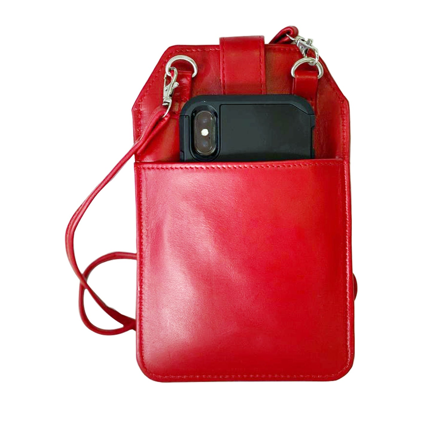 Delta Sigma Theta (DST) Red color pure Lamb Leather Sling/Purse for Delta Women, with adjustable string, Made in India