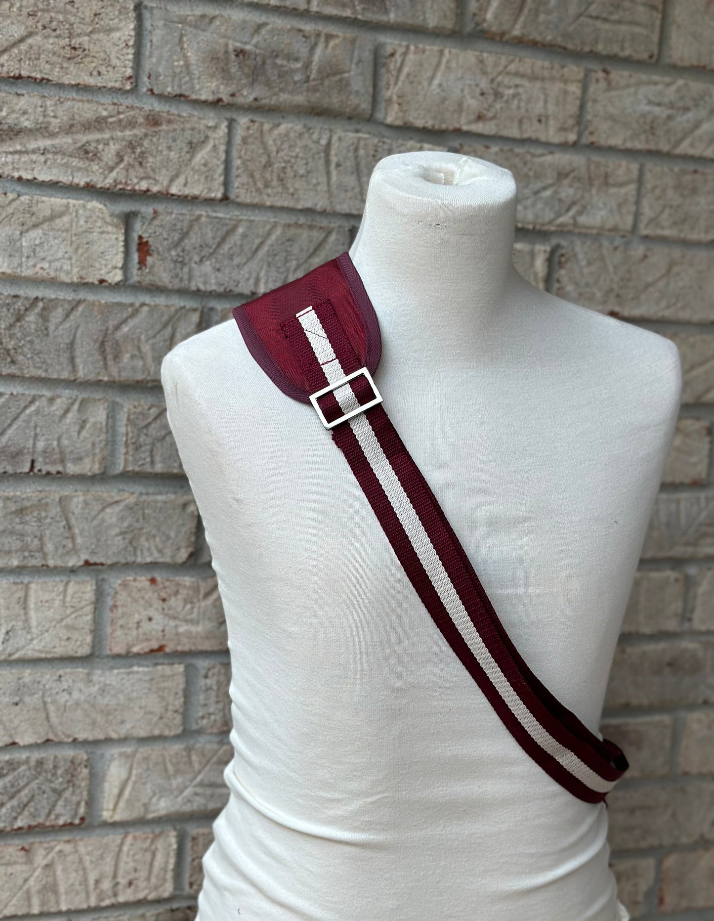 Kappa Alpha Psi Crimson Sling Bag: Embroidered Fraternity Crossbody with USB Port
