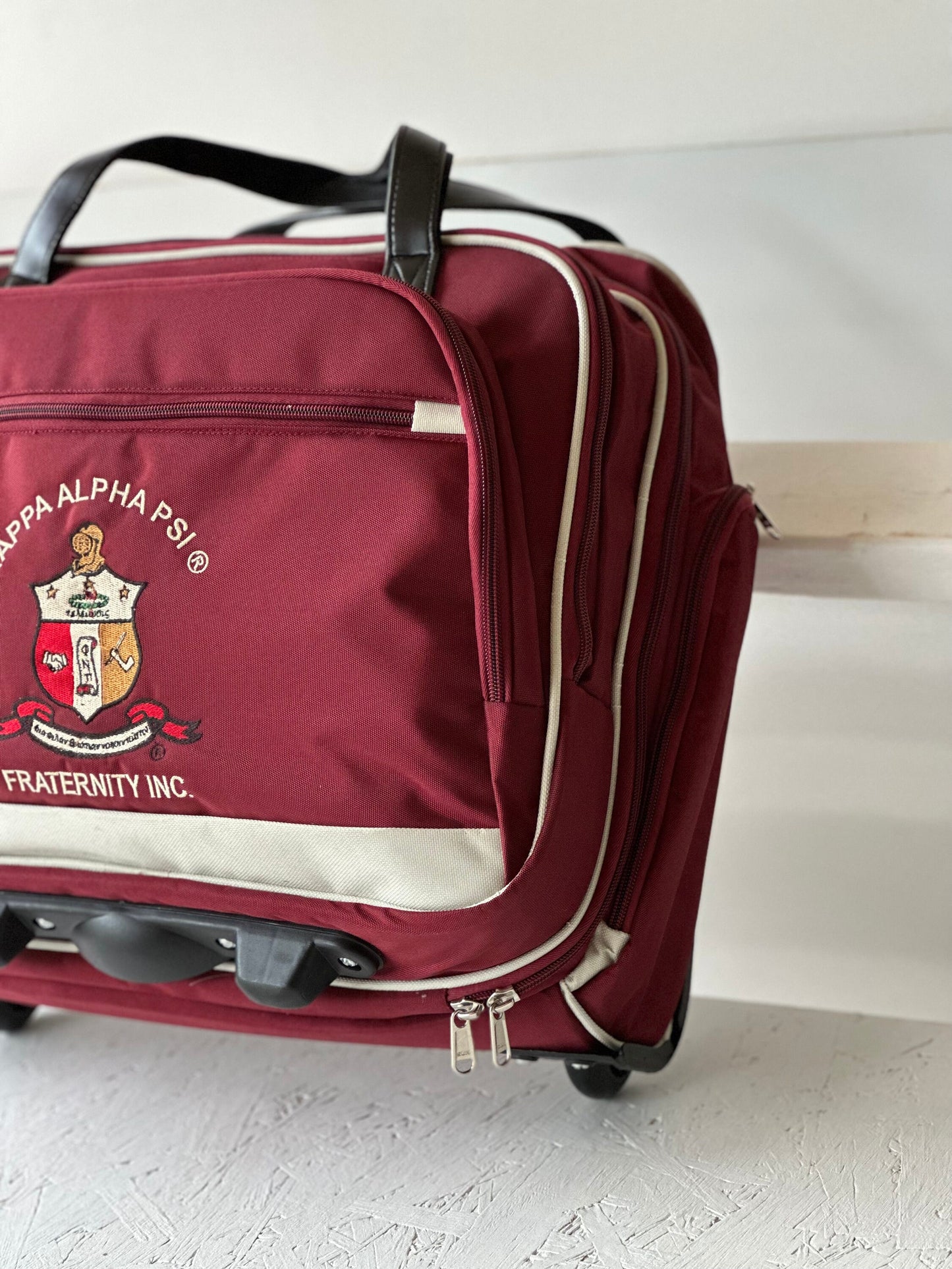 Kappa Alpha Psi Fraternity Crimson color Laptop with Trolley- Luggage/cabin Bag for travelling.- authorized vendor