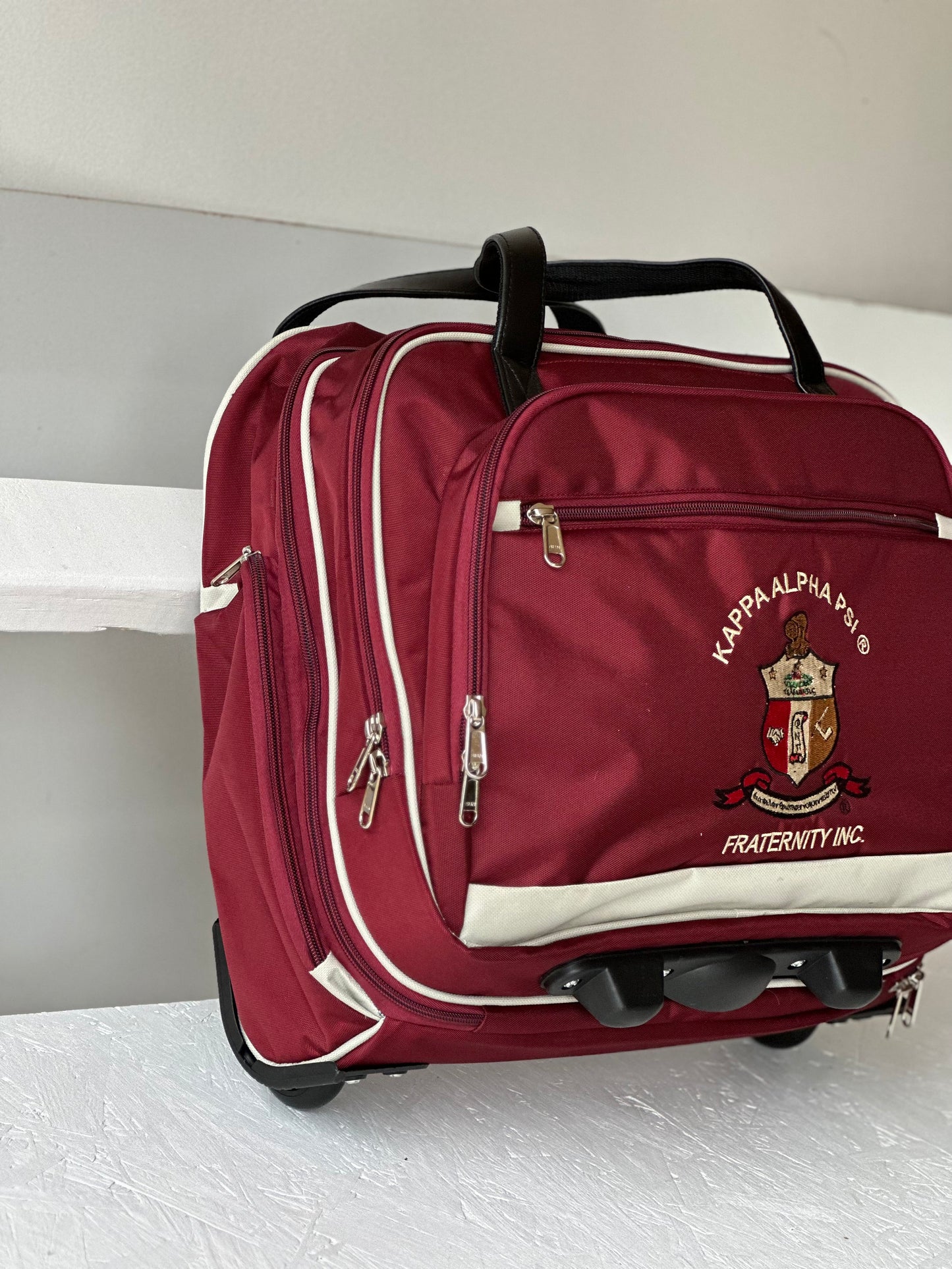 Kappa Alpha Psi Fraternity Crimson color Laptop with Trolley- Luggage/cabin Bag for travelling.- authorized vendor