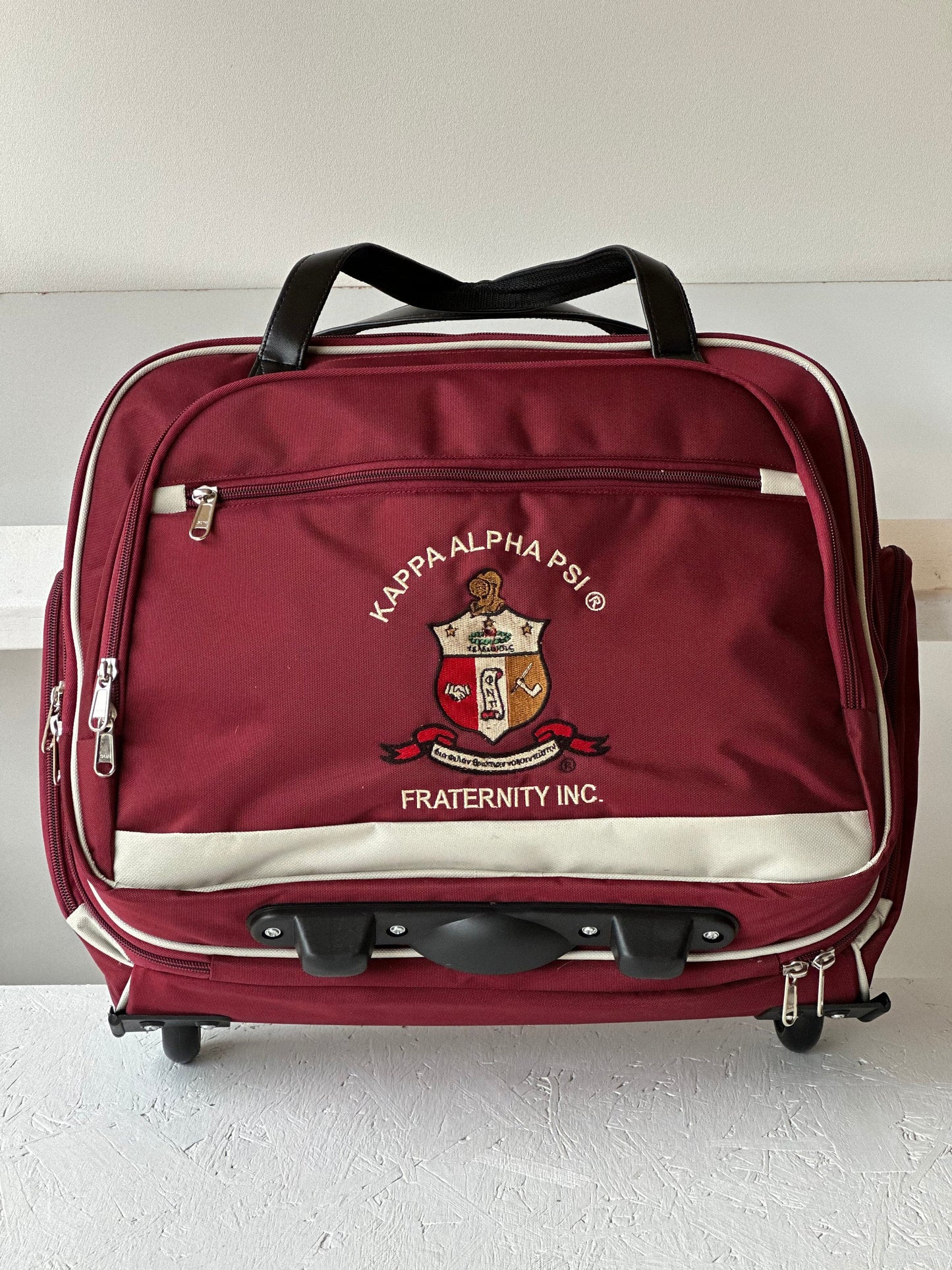 Kappa Alpha Psi Fraternity Crimson color Laptop with Trolley- Luggage/cabin Bag for travelling.- authorized vendor
