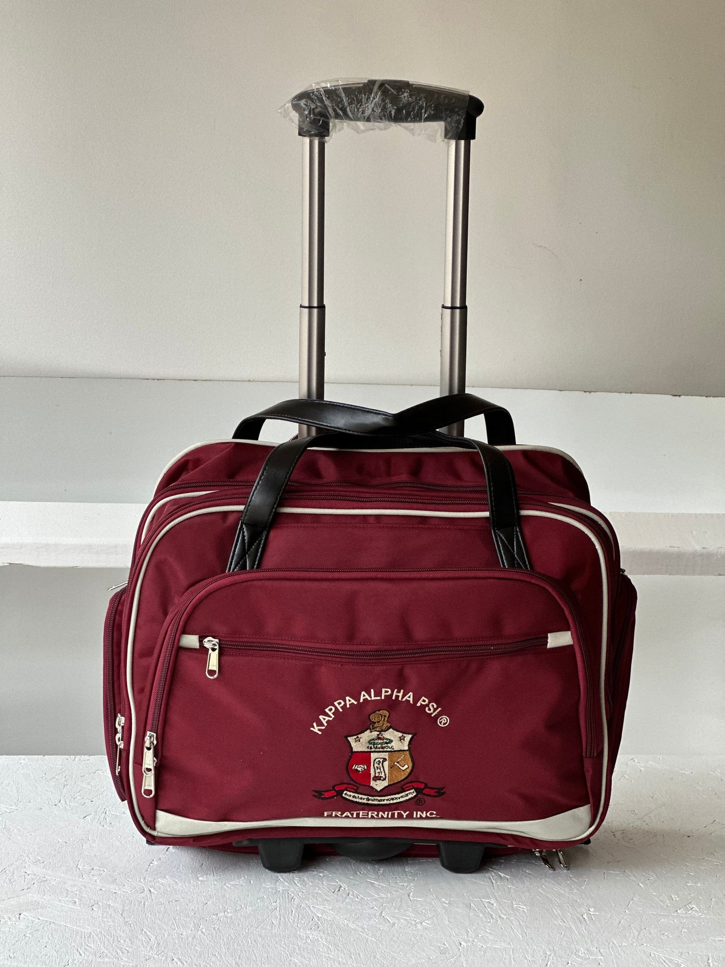 Kappa Alpha Psi Fraternity Crimson color Laptop with Trolley- Luggage/cabin Bag for travelling.- authorized vendor