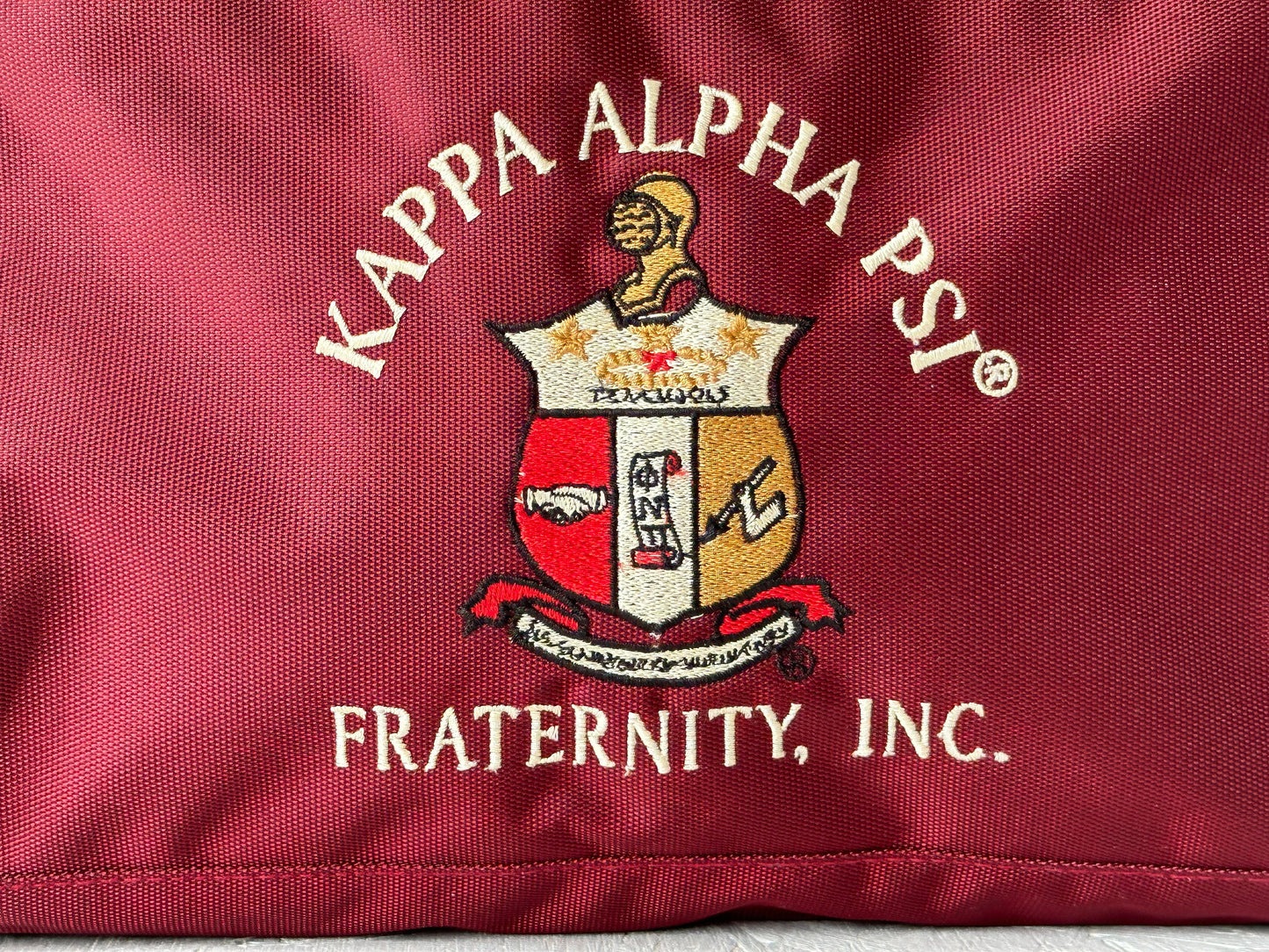 Kappa Alpha Psi Fraternity Crimson color Toiletry Bag/ Shaving/ Travel Kit Polyester PVC Coated, For Men- 'Authorized Vendor'