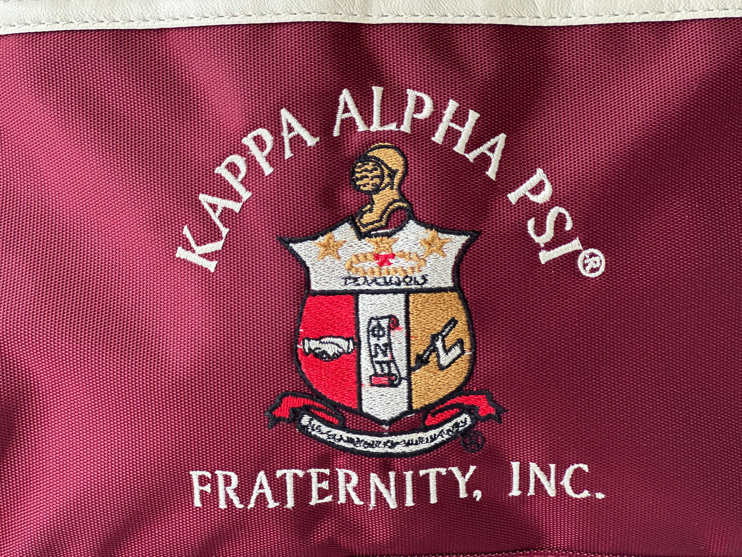 Kappa Alpha Psi Fraternity Crimson color Toiletry Bag/ Shaving/ Travel Kit Polyester PVC Coated, For Men- 'Authorized Vendor'