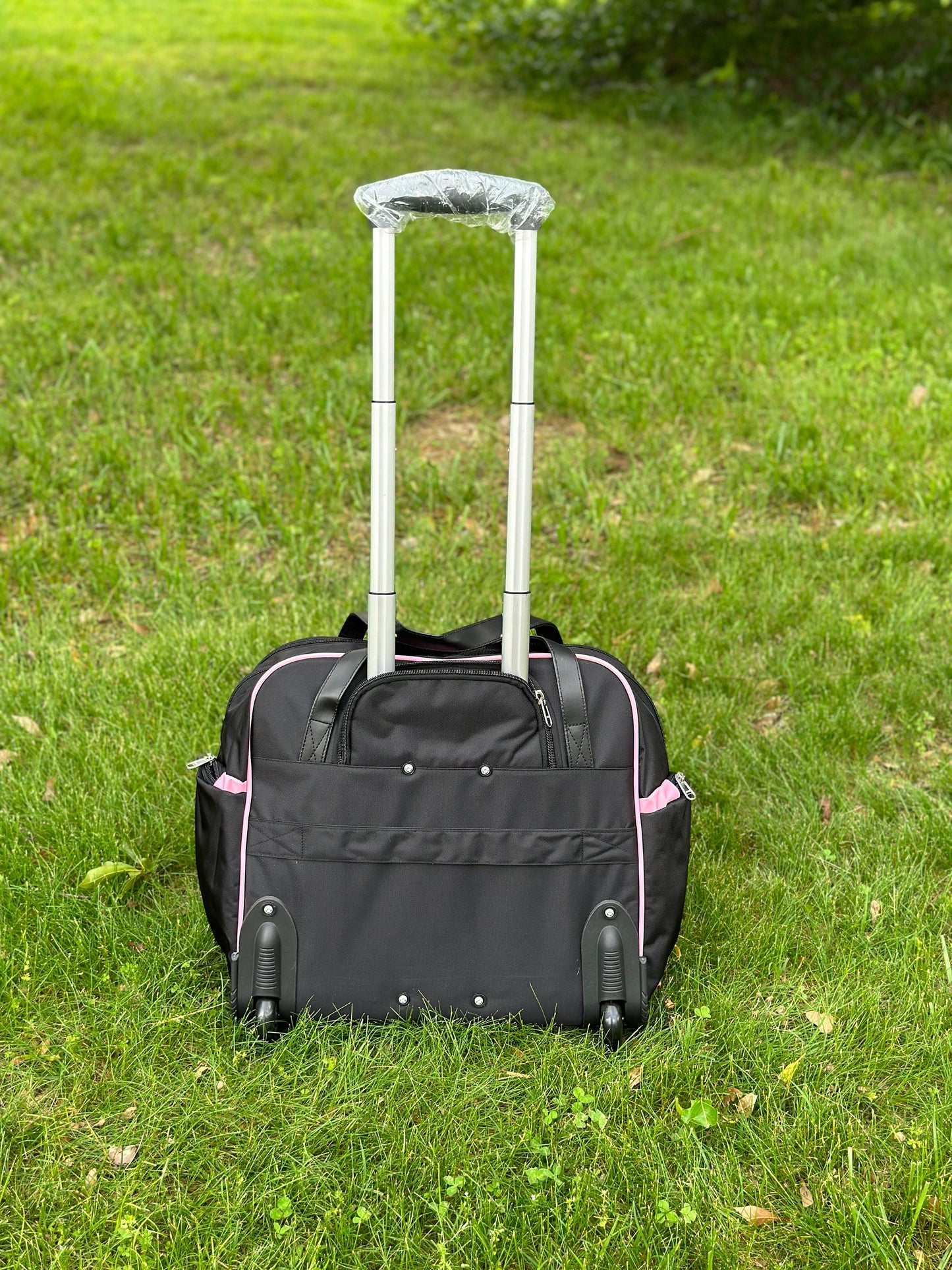 Alpha Kappa Alpha (AKA) Pink and Black color Laptop with Trolley- Luggage/cabin Bag for travelling.- authorized vendor