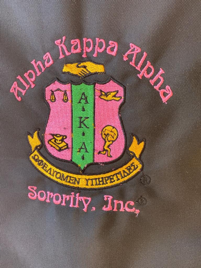 Alpha Kappa Alpha (AKA) Sorority Polyester PVC Coated Garment Bag for travelling- suitable for all sort of clothing & accessories.