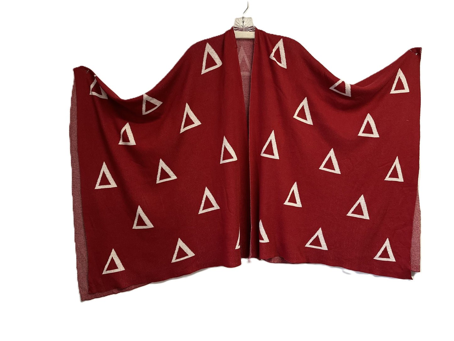 Delta Sigma Theta DST Red & White, Cozy Wrap/cape/shrug/poncho For Women,Size Fits All, Stylish, Made in INDIA