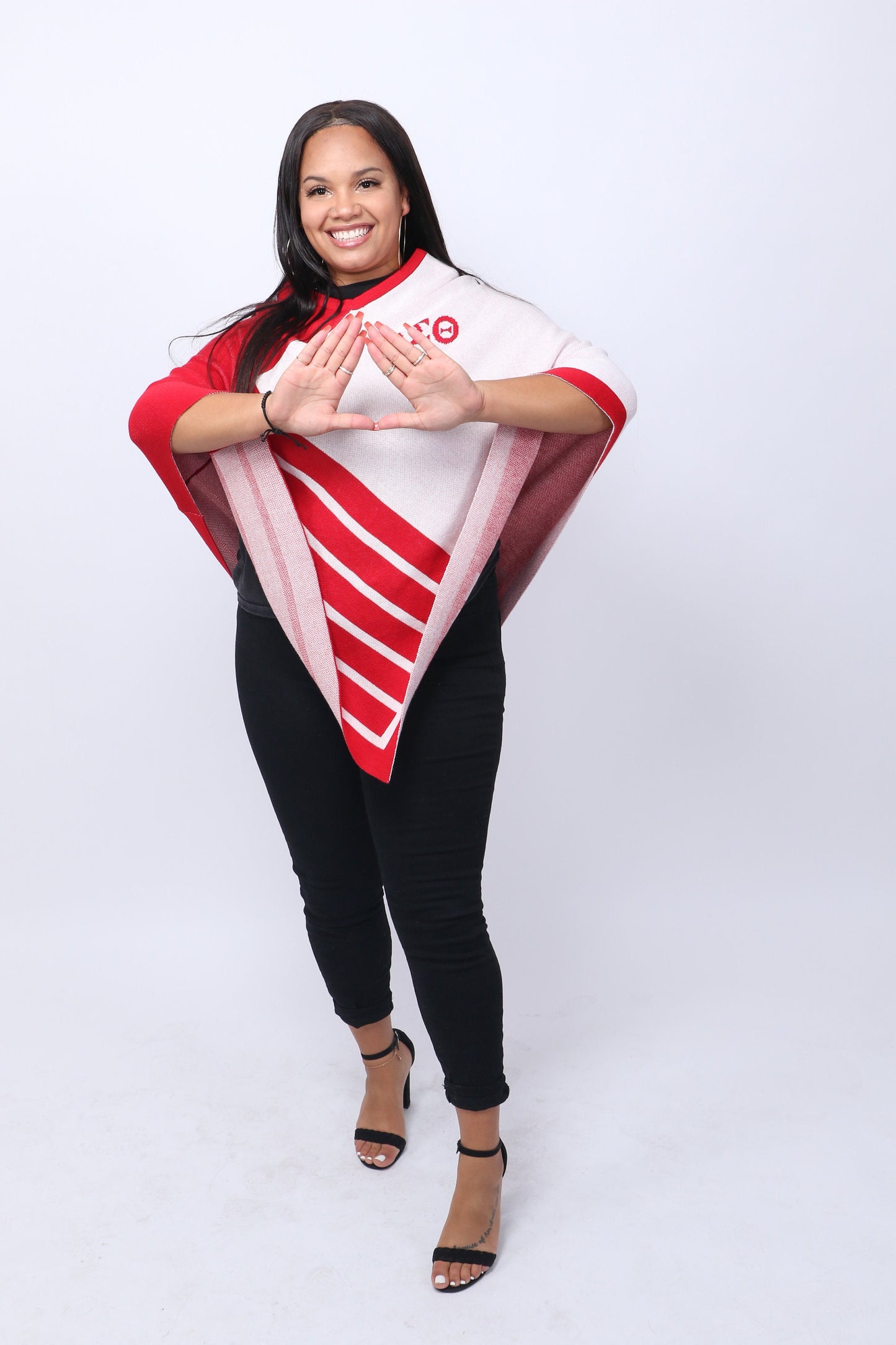Delta Sigma Theta (DST) knitted Cozy Wrap around/ cape/ shrug/ poncho For Women, Size Fits most, 100% Cotton Stylish, Made in INDIA