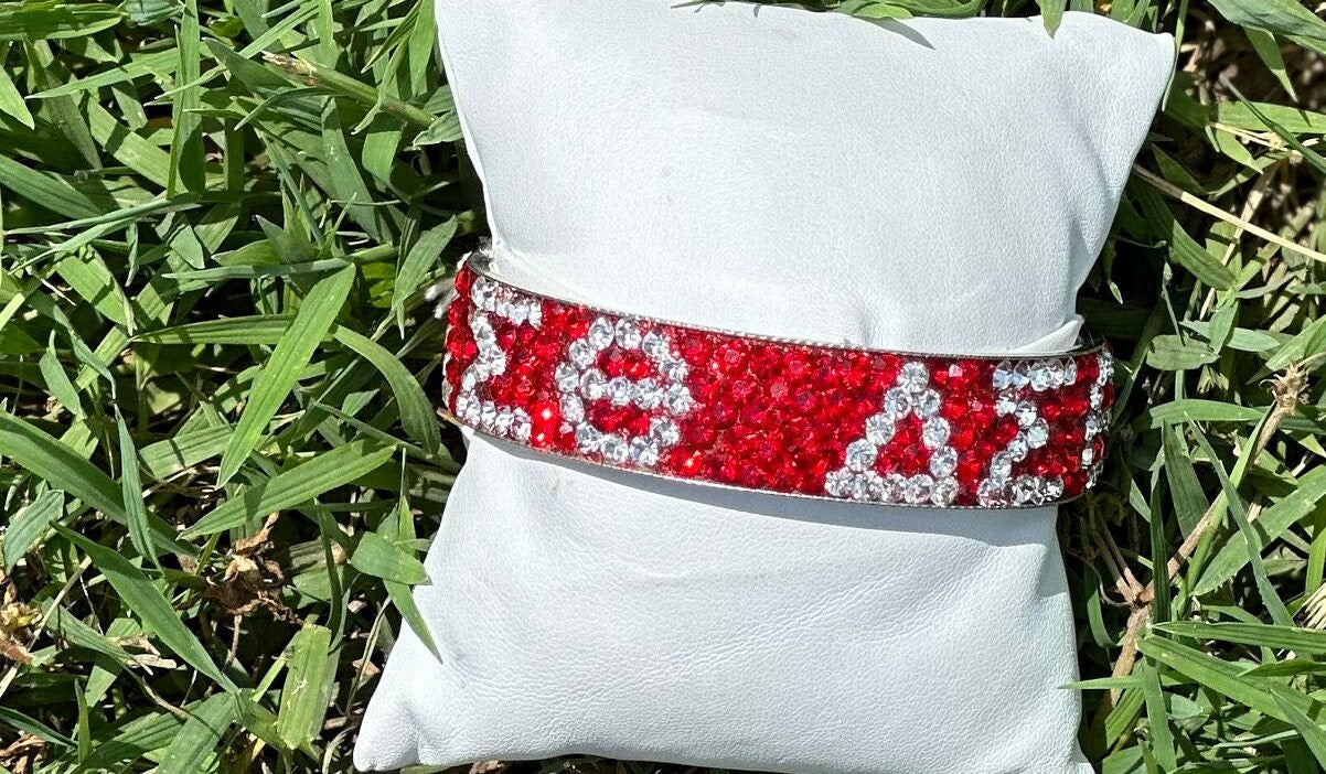 Delta Sigma Theta (DST) Rhinestone Bracelet Show Your Sorority Pride in Style!