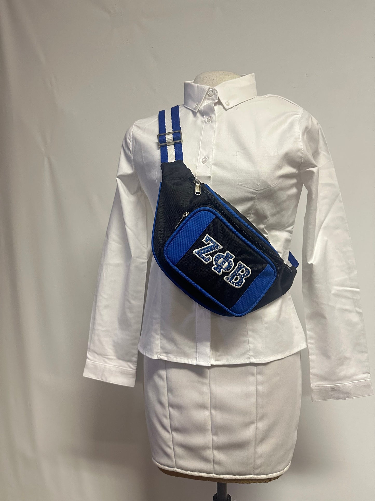 Zeta Phi Beta (ZOB) Fanny Pack - With Bling Letters and Plain Options