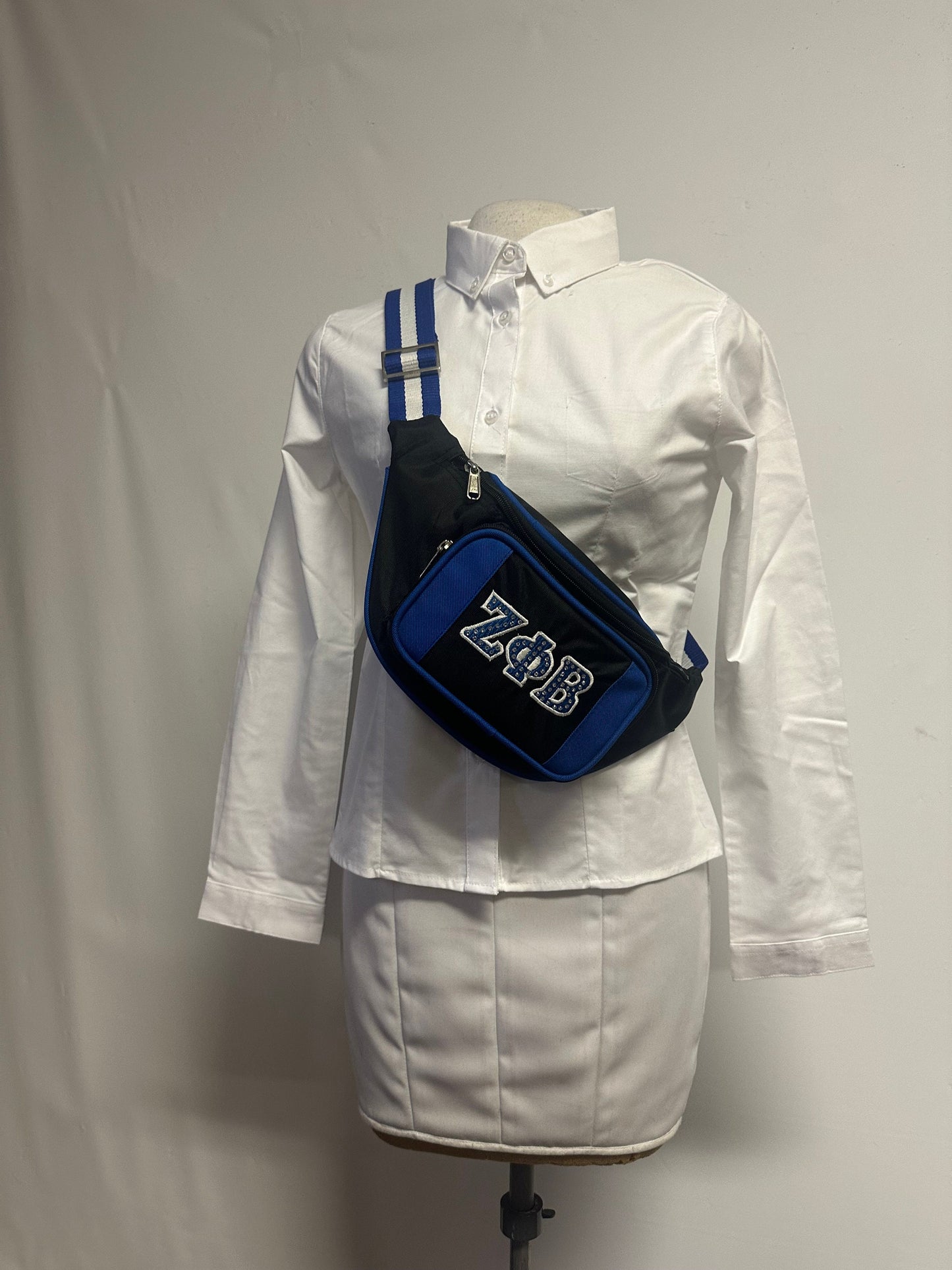 Zeta Phi Beta (ZOB) Fanny Pack - With Bling Letters and Plain Options