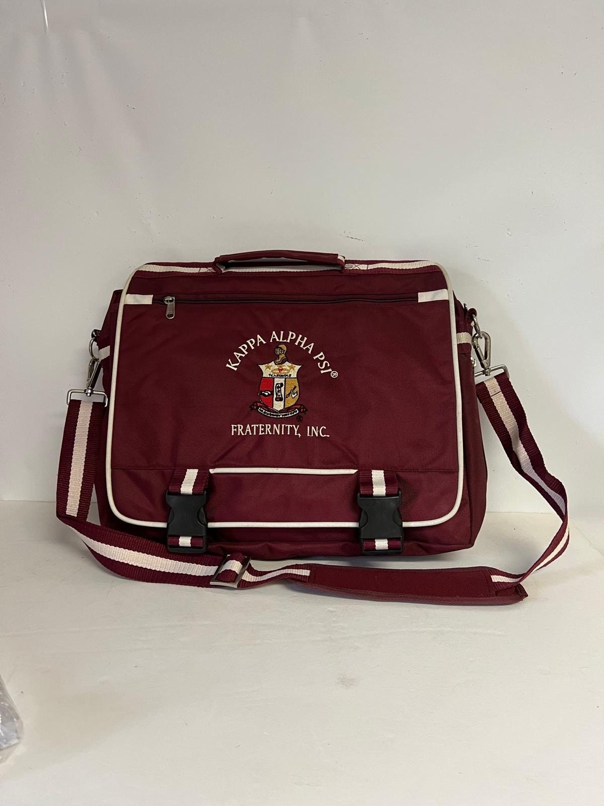 Kappa Alpha Psi (KAY) Fraternity Crimson Canvas Office Bag/Travelling Bag/Messenger Bag, Men's everyday bag.