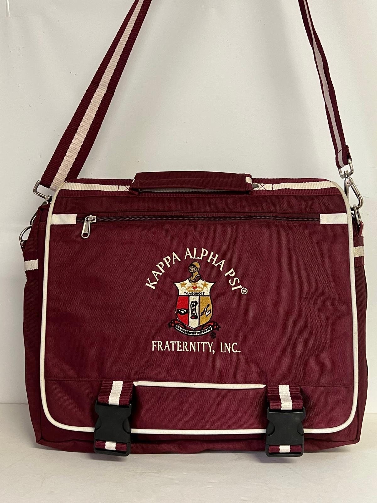 Kappa Alpha Psi (KAY) Fraternity Crimson Canvas Office Bag/Travelling Bag/Messenger Bag, Men's everyday bag.