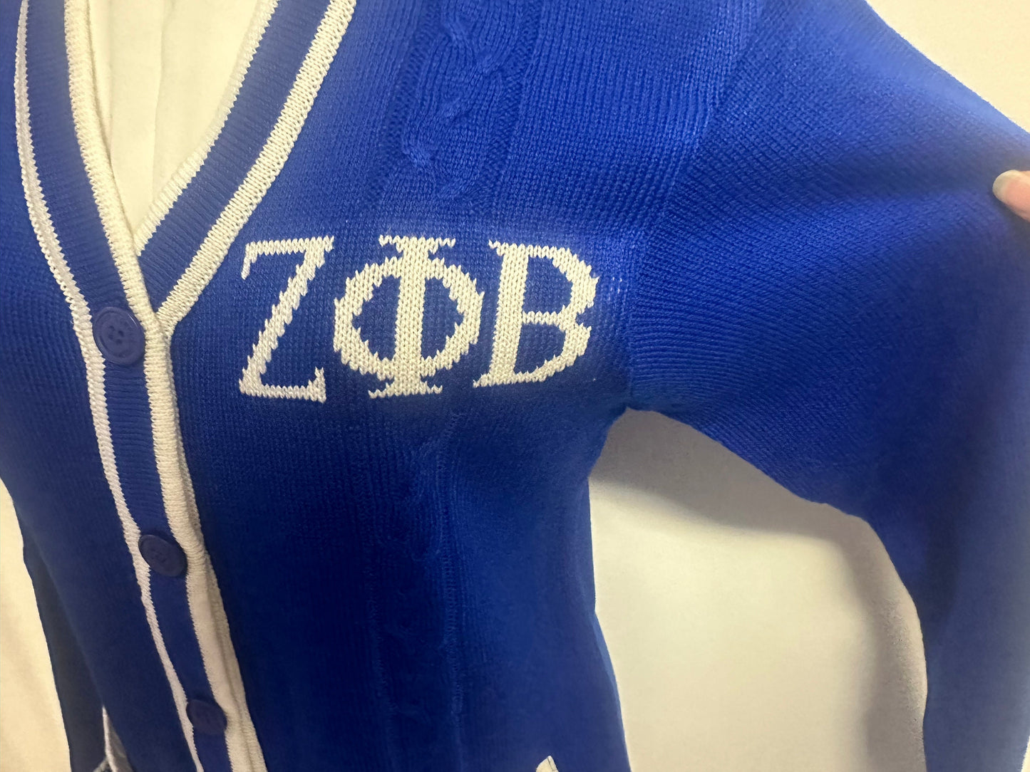 Zeta Phi Beta (ZOB) Sweater/Cardigan for Zeta soror- stay warm in Style