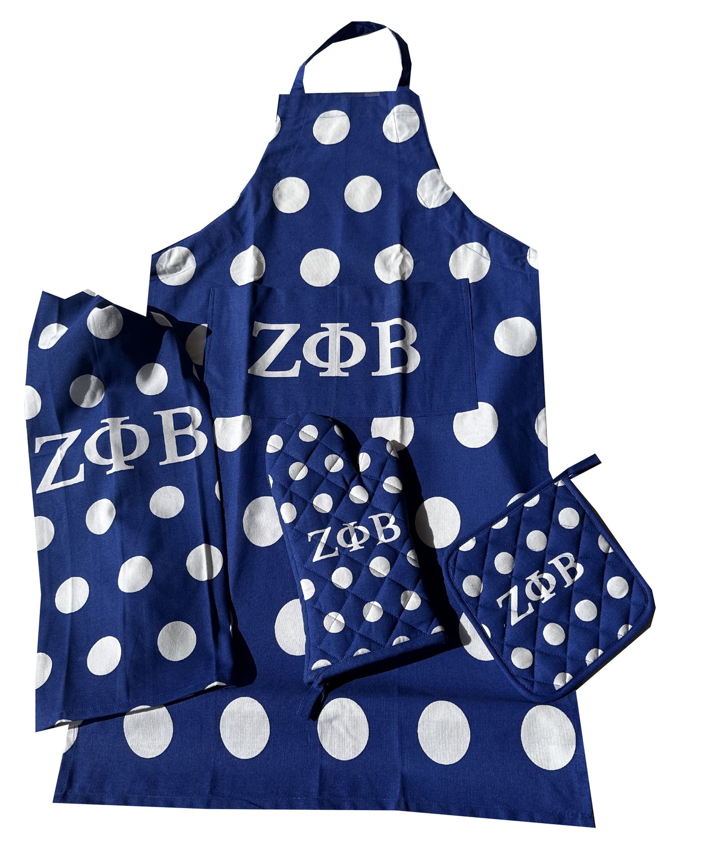 Zeta Phi Beta (ZOB) BAKER SET- Blue & White