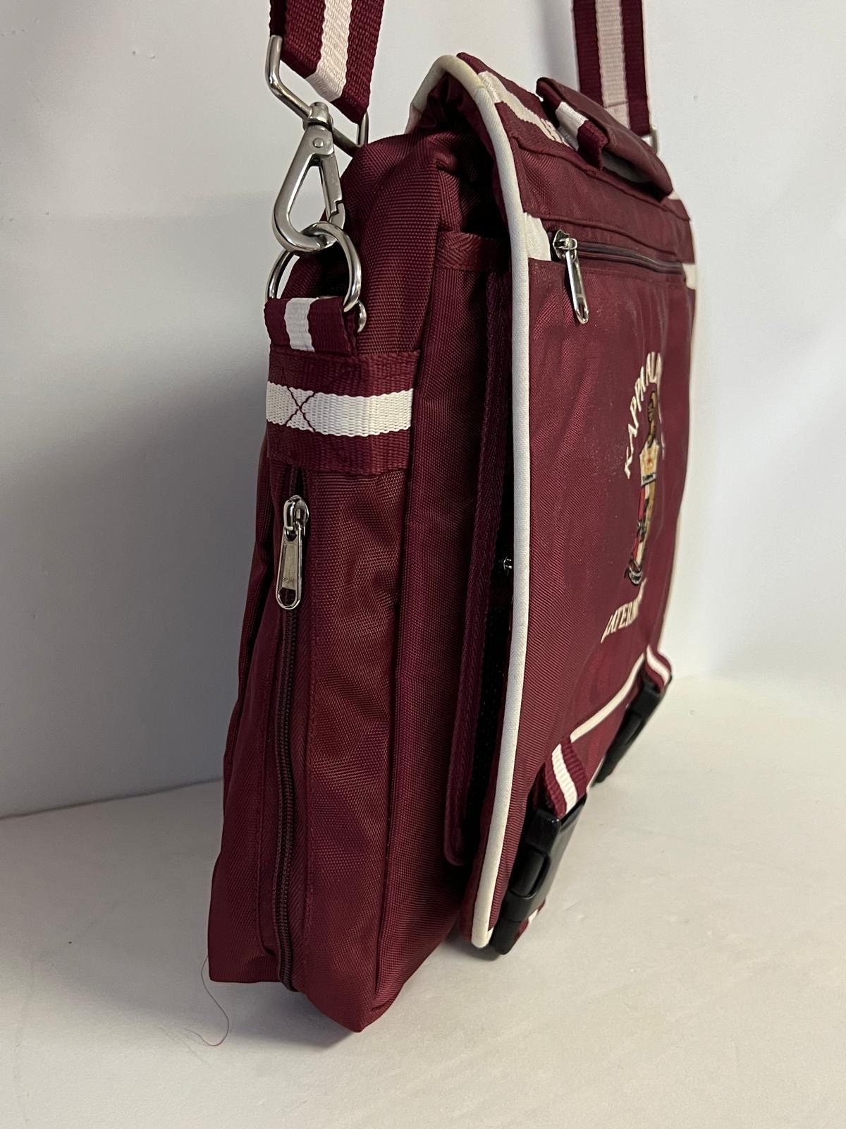 Kappa Alpha Psi (KAY) Fraternity Crimson Canvas Office Bag/Travelling Bag/Messenger Bag, Men's everyday bag.