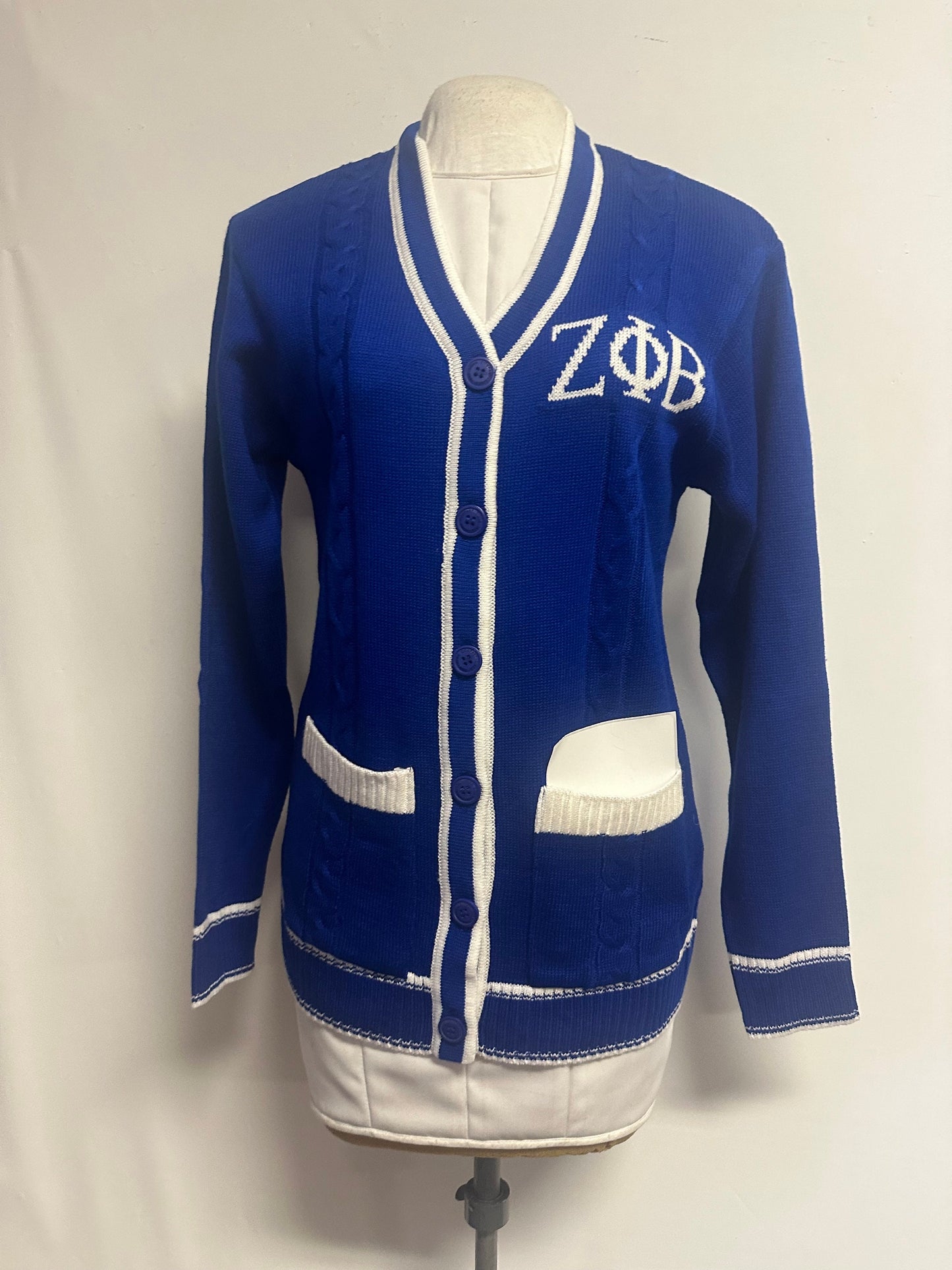 Zeta Phi Beta (ZOB) Sweater/Cardigan for Zeta soror- stay warm in Style