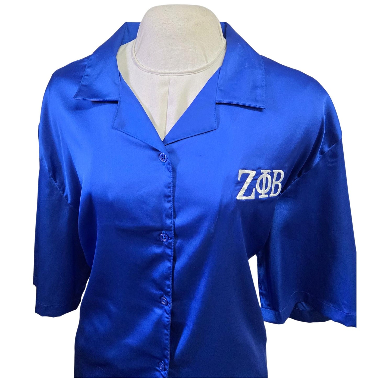Zeta Phi Beta (ZOB) satin night suit for Zeta soror- stay warm in Style