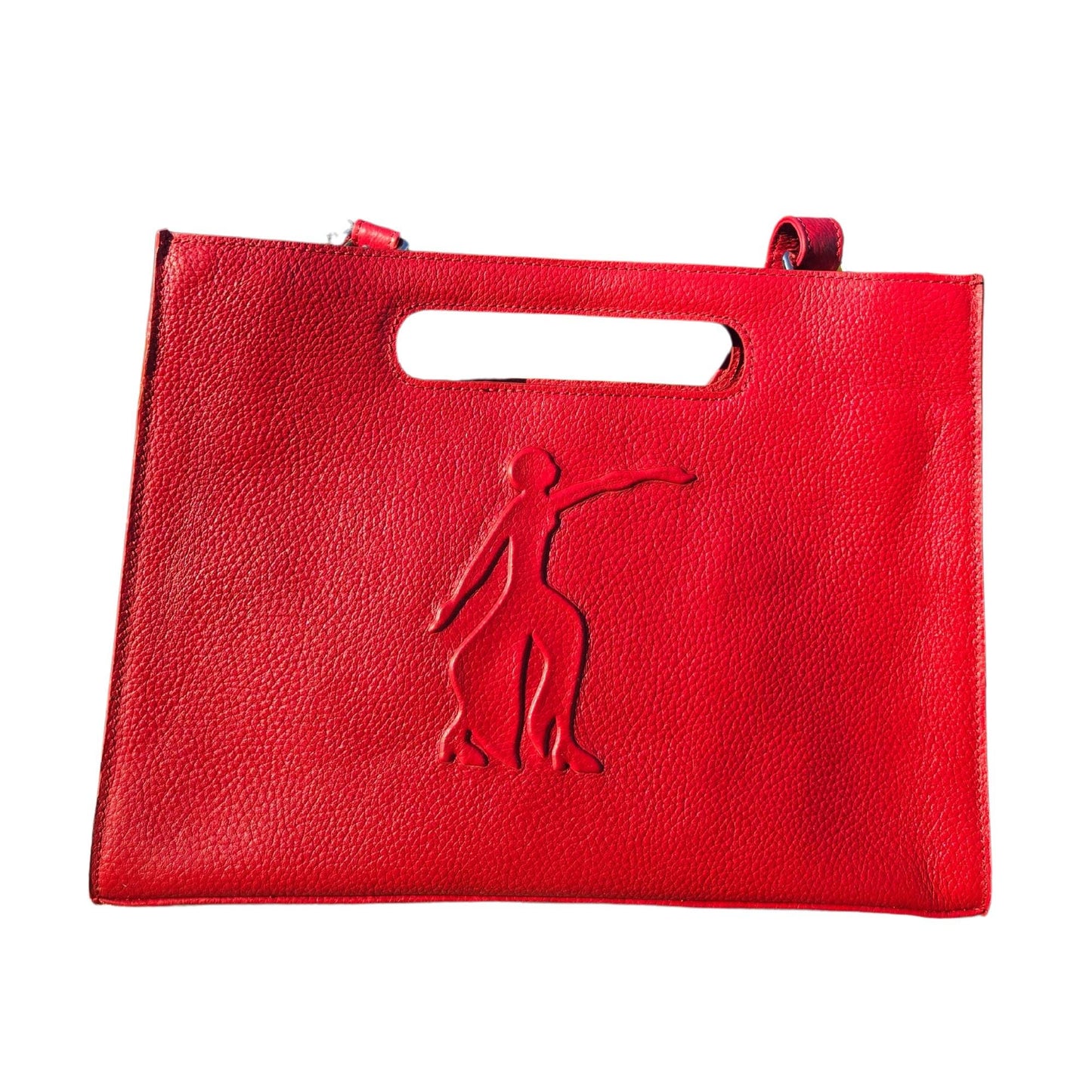 Delta Sigma Theta (ΔΣΘ) Red Leather Tote Bag Perfect for College Students and Professional Women, best premium quality gift for loved ones