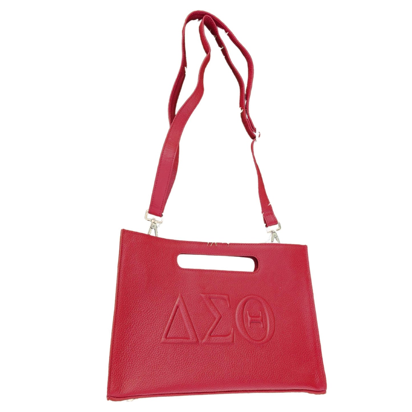Delta Sigma Theta (ΔΣΘ) Red Leather Tote Bag Perfect for College Students and Professional Women, best premium quality gift for loved ones
