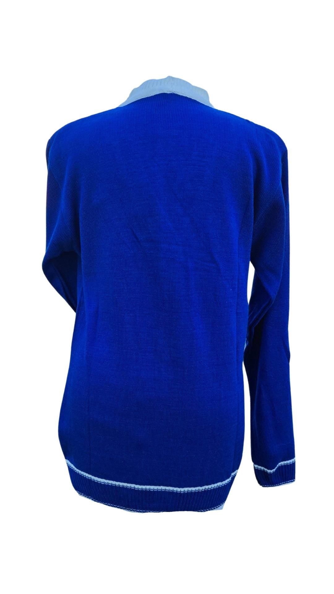 Zeta Phi Beta (ZOB) Blue & White, 3 letter Sweater/Cardigan for Zeta soror- stay warm in Style this WINTER- Exclusive Item for this winter!