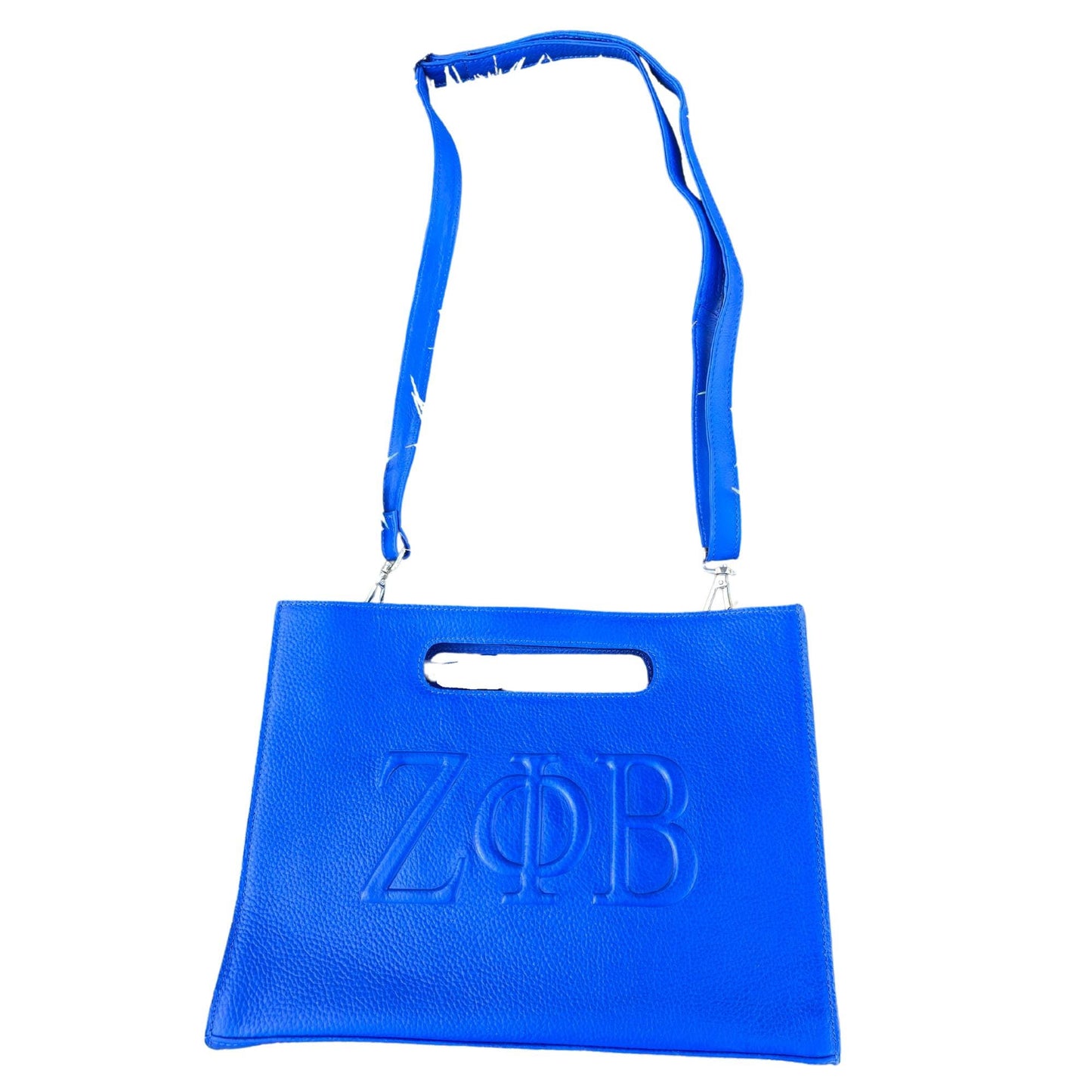 Zeta Phi Beta (ΖΦΒ) Pure Cowhide Leather Tote Bag Perfect for College Student & Professional Women, best premium quality gift for loved ones
