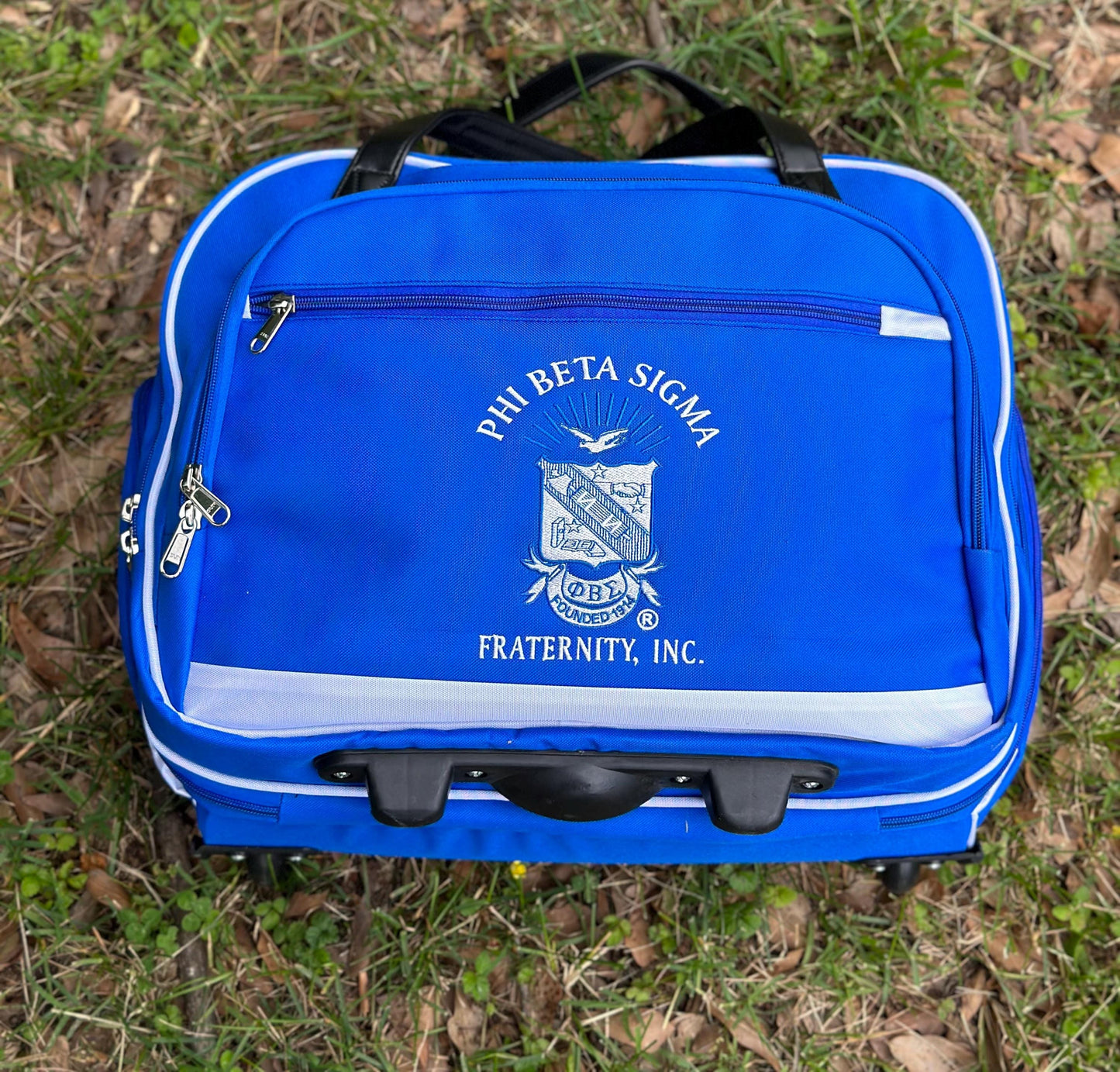 Phi Beta Sigma (ΦΒΣ) Blue color Laptop with Trolley- Luggage/cabin Bag for travelling.- authorized vendor