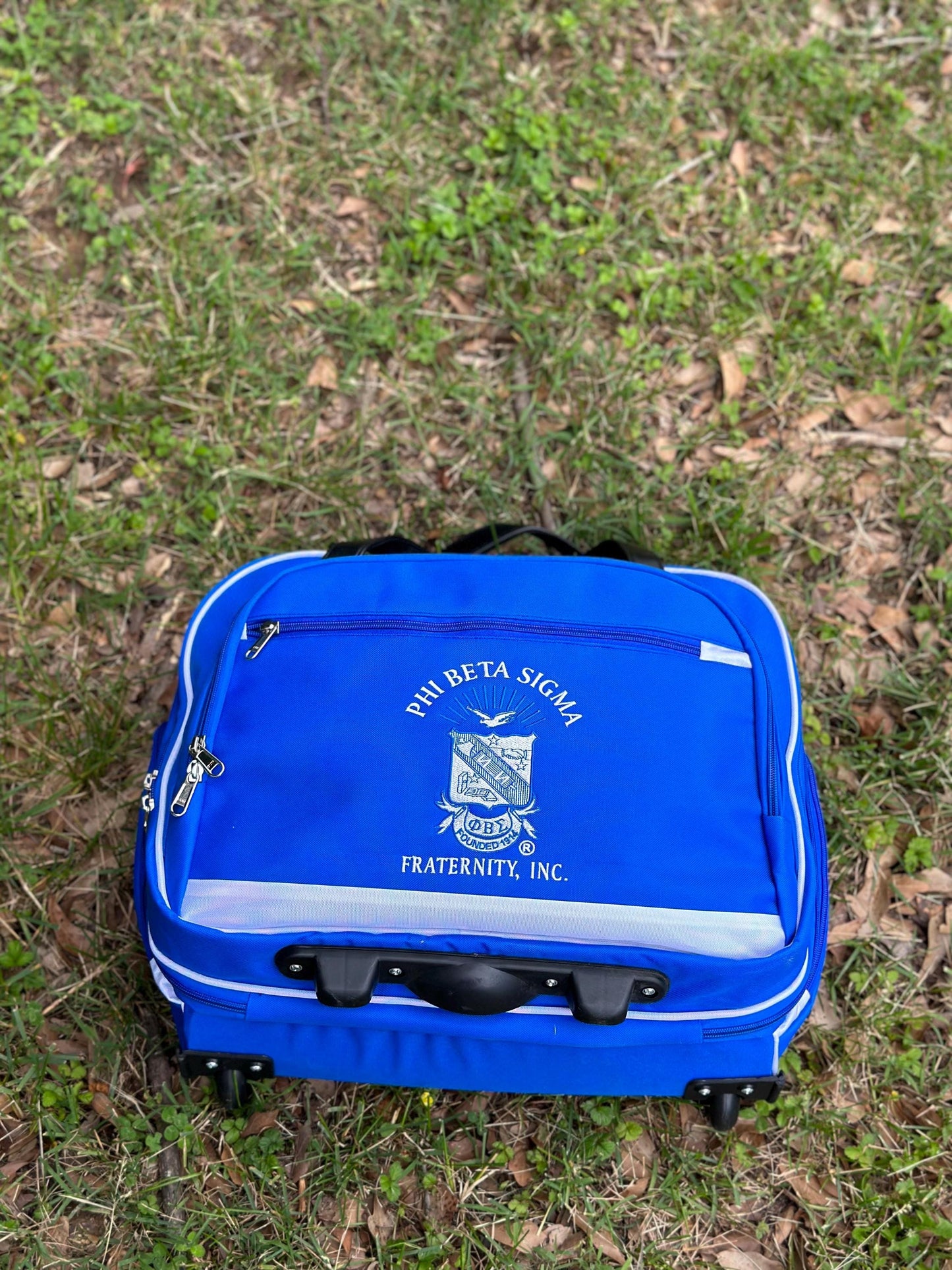 Phi Beta Sigma (ΦΒΣ) Blue color Laptop with Trolley- Luggage/cabin Bag for travelling.- authorized vendor