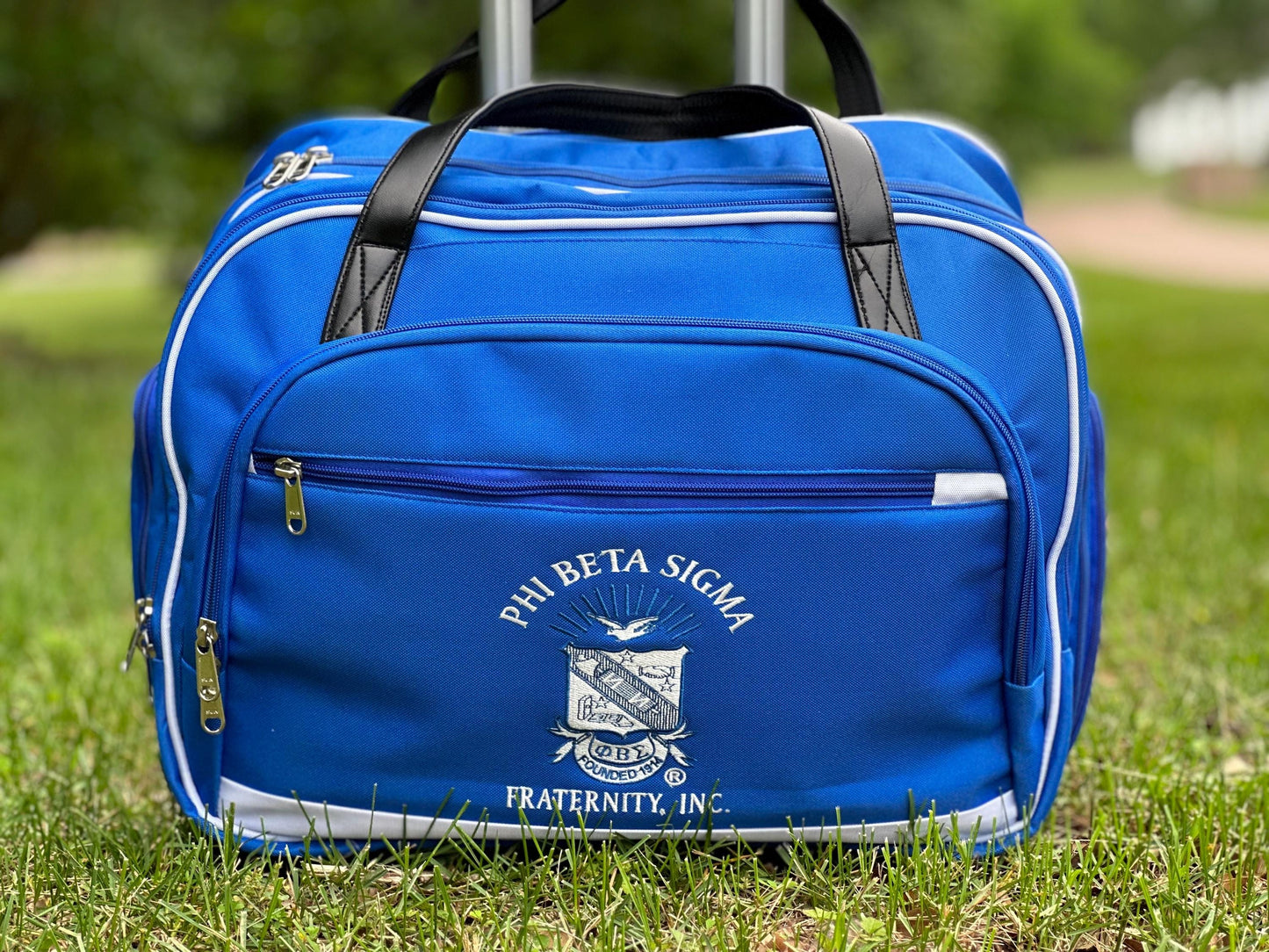 Phi Beta Sigma (ΦΒΣ) Blue color Laptop with Trolley- Luggage/cabin Bag for travelling.- authorized vendor