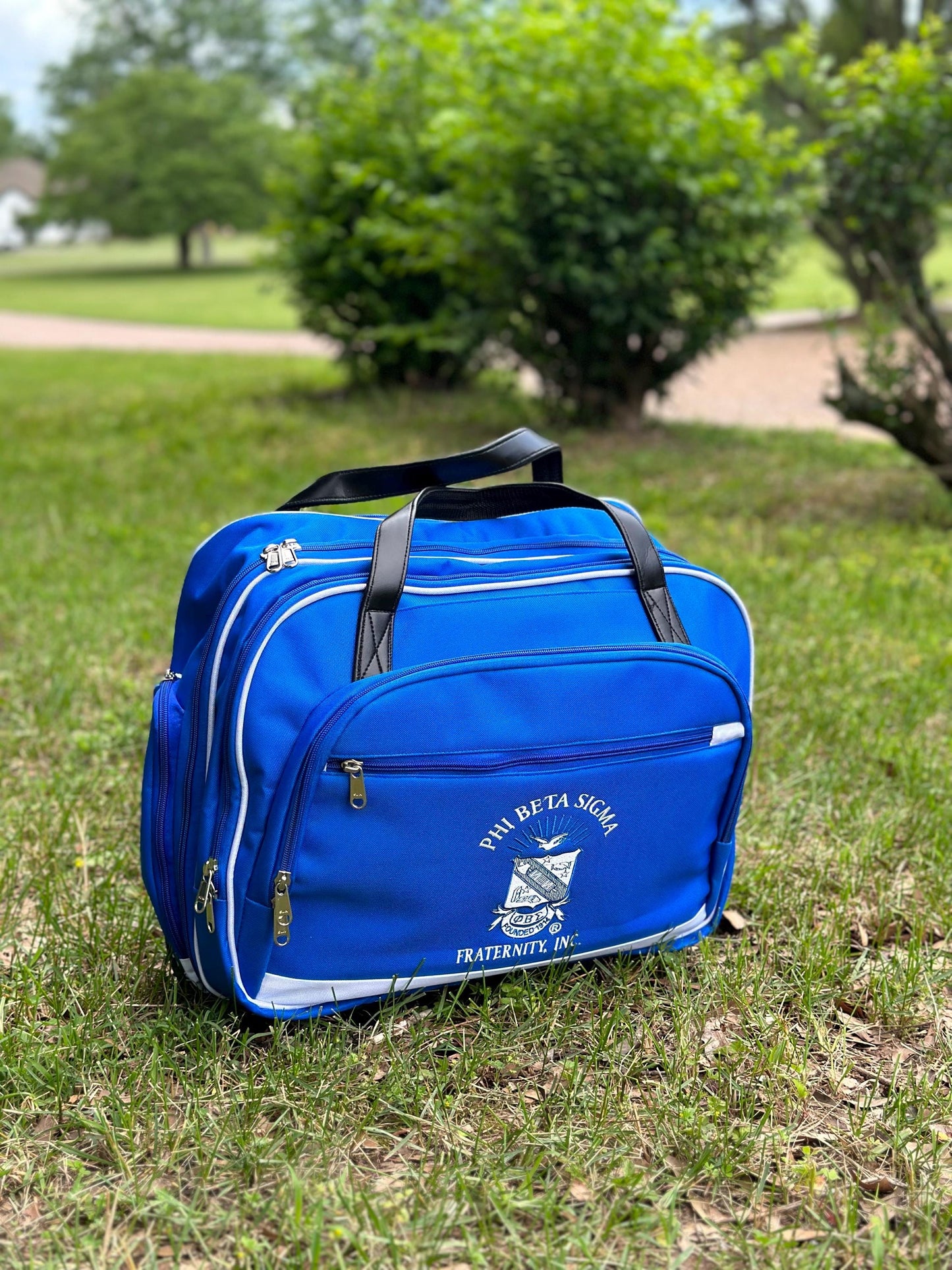 Phi Beta Sigma (ΦΒΣ) Blue color Laptop with Trolley- Luggage/cabin Bag for travelling.- authorized vendor