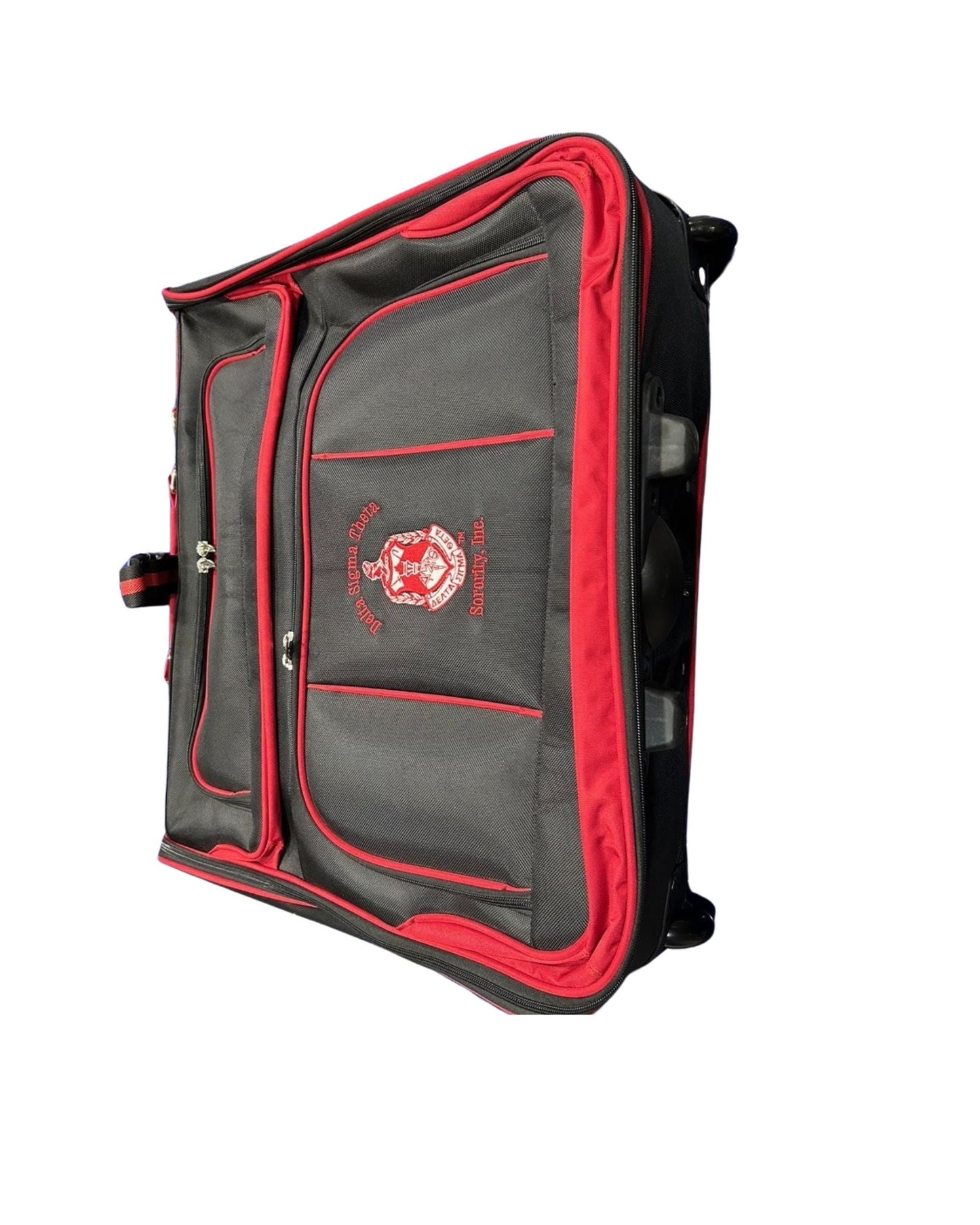Delta Sigma Theta DST Sorority Polyester PVC Coated Garment Bag with Wheels for travelling- suitable for all sort of clothing & accessories