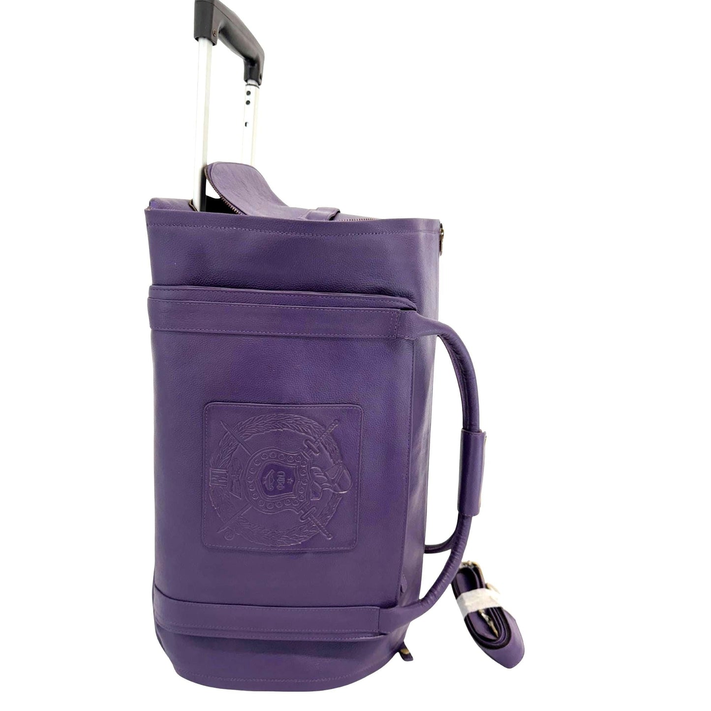 Omega Psi Phi Leather Garment Duffel Bag: Travel in Legacy