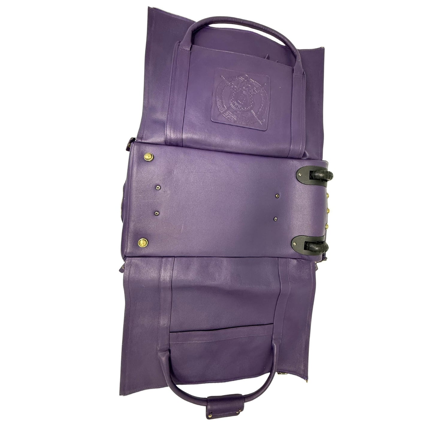 Omega Psi Phi Leather Garment Duffel Bag: Travel in Legacy