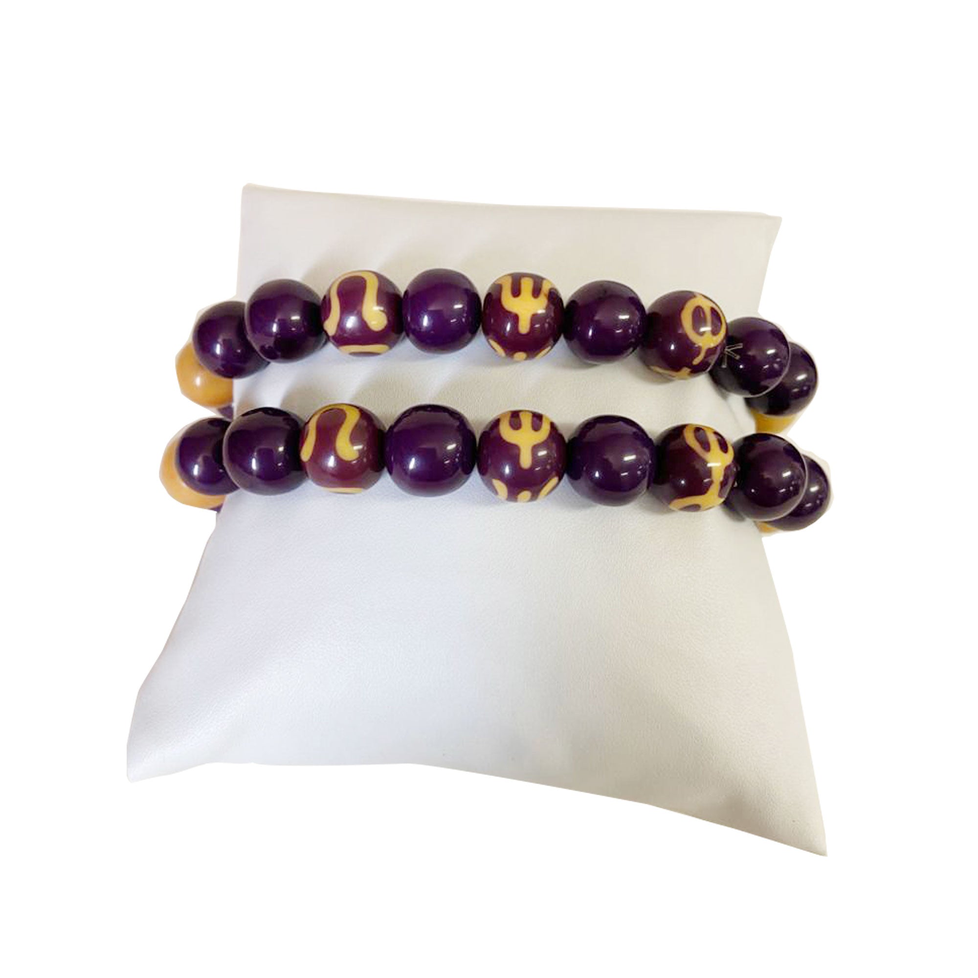 Omega Psi Phi Fraternity Stylish Acrylic Beaded Bracelet Pack o