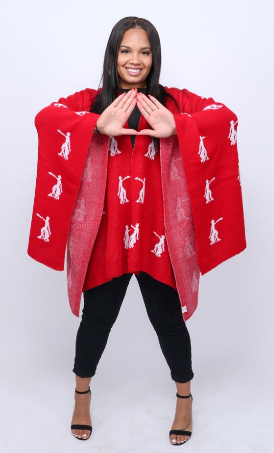DST Red & White Shrug