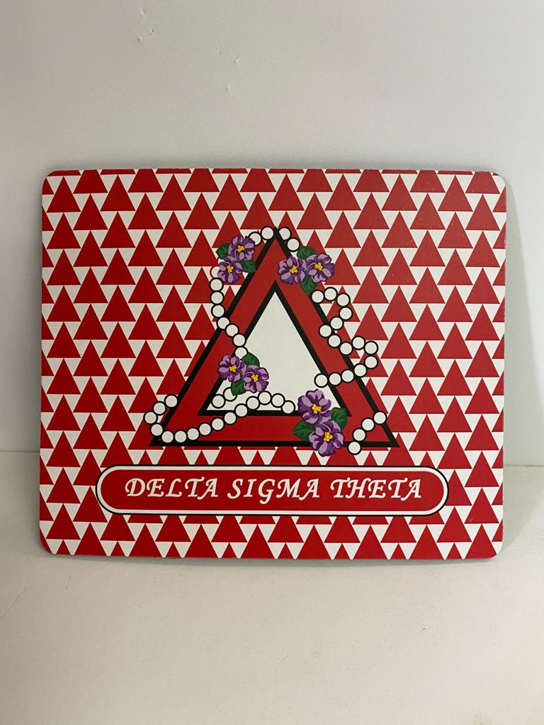 White Mouse pad with African Pearl print