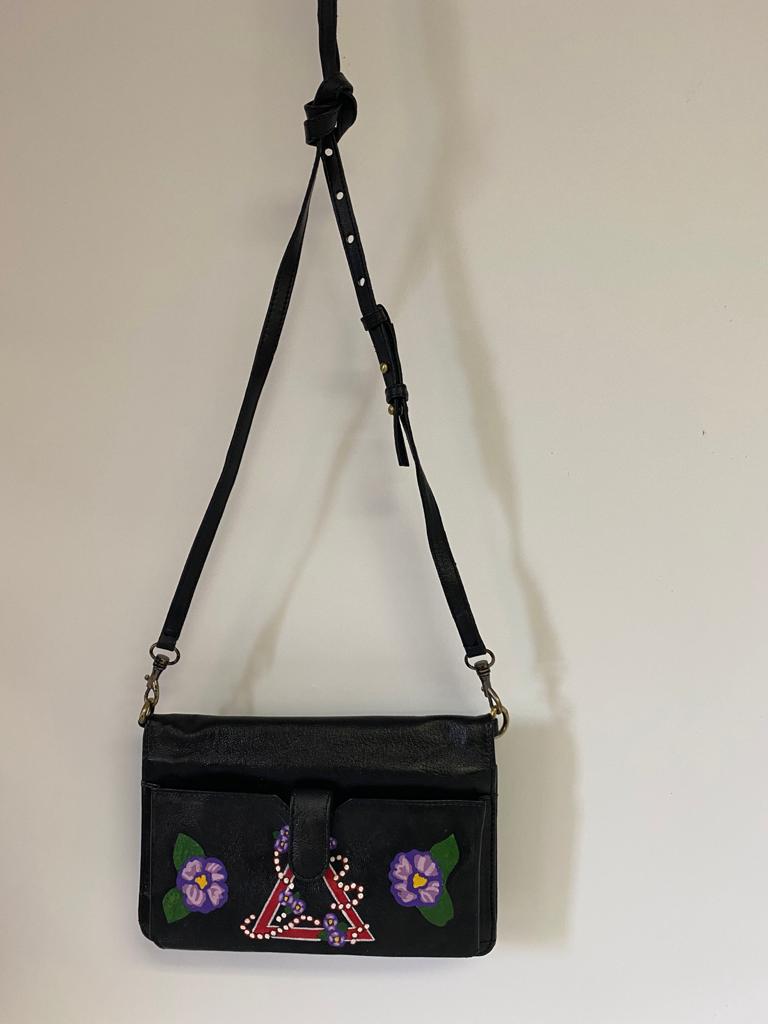 Shoulder Bag purse with African Pearl Print