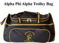 Alpha Phi Alpha Fraternity Black & Old Gold color Trolley/ Duffle/ Luggage Bag for travelling.