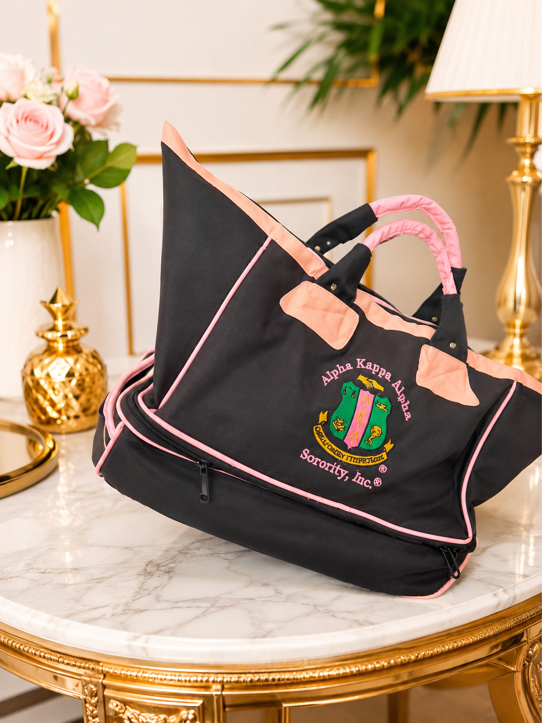 Alpha Kappa Alpha Pilot Bag on Wheels | AKA Luggage for Business & Weekend Travel