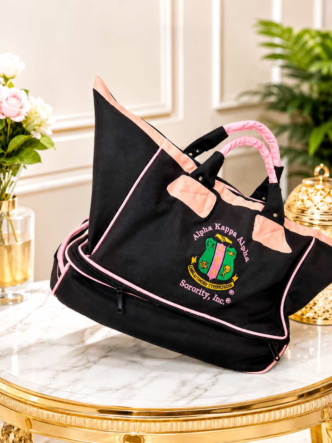 Alpha Kappa Alpha Pilot Bag on Wheels | AKA Luggage for Business & Weekend Travel