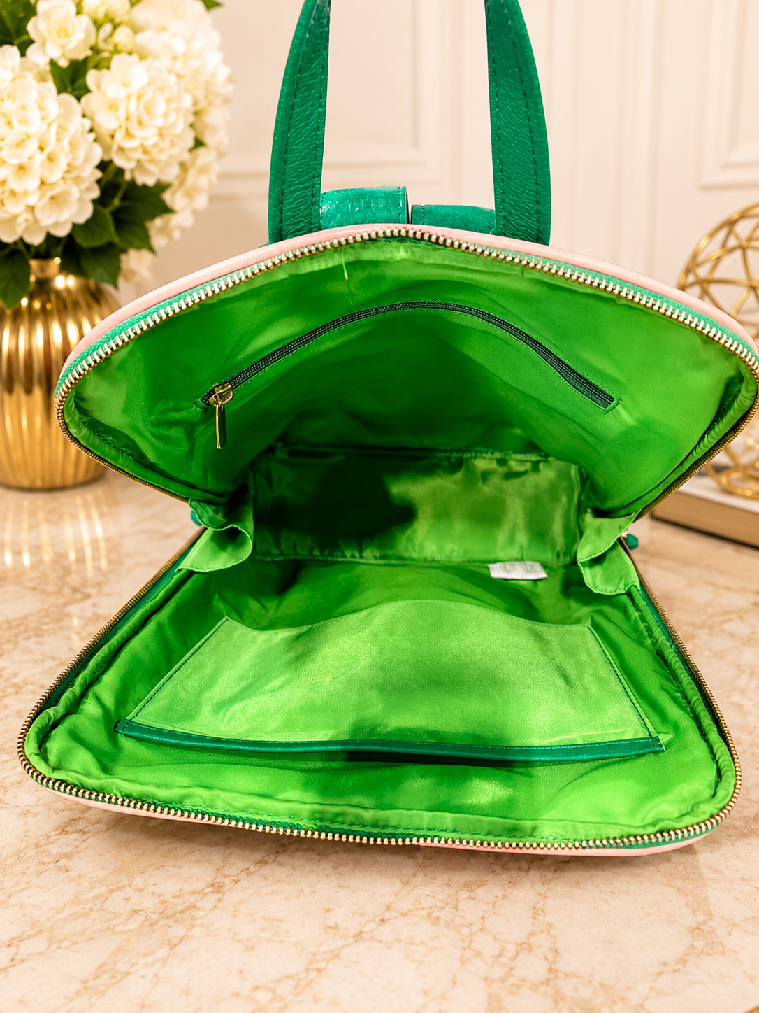 Alpha Kappa Alpha Genuine Cowhide Leather Backpack | Premium AKA Travel, Work & Everyday Backpack