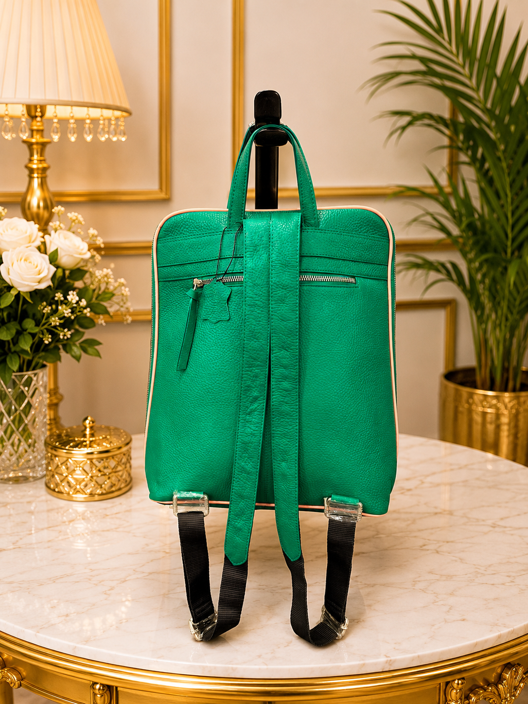 Alpha Kappa Alpha Genuine Cowhide Leather Backpack | Premium AKA Travel, Work & Everyday Backpack