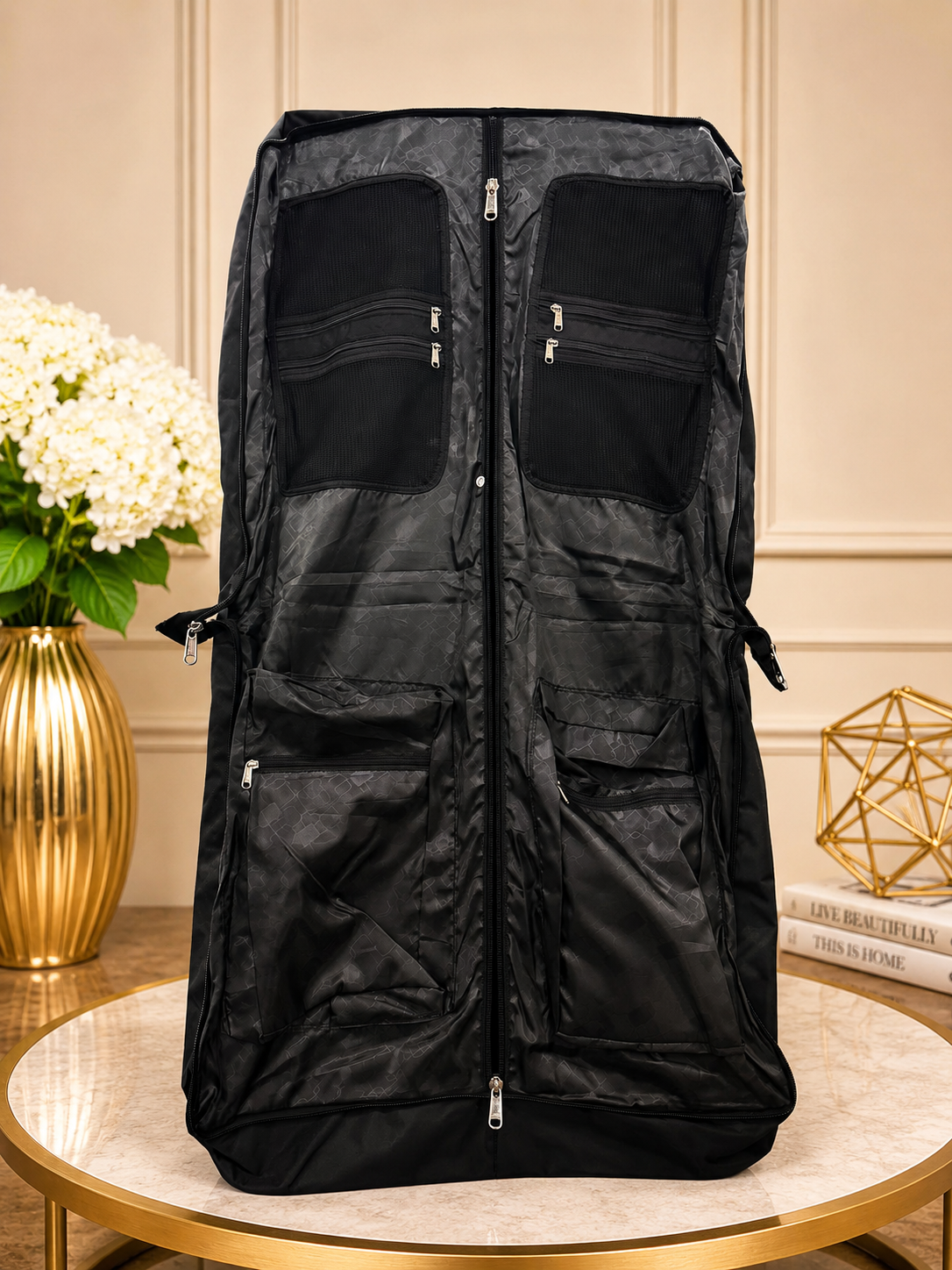 Alpha Kappa Alpha (AKA) Sorority Polyester PVC Coated Garment Bag for travelling- suitable for all sort of clothing & accessories.
