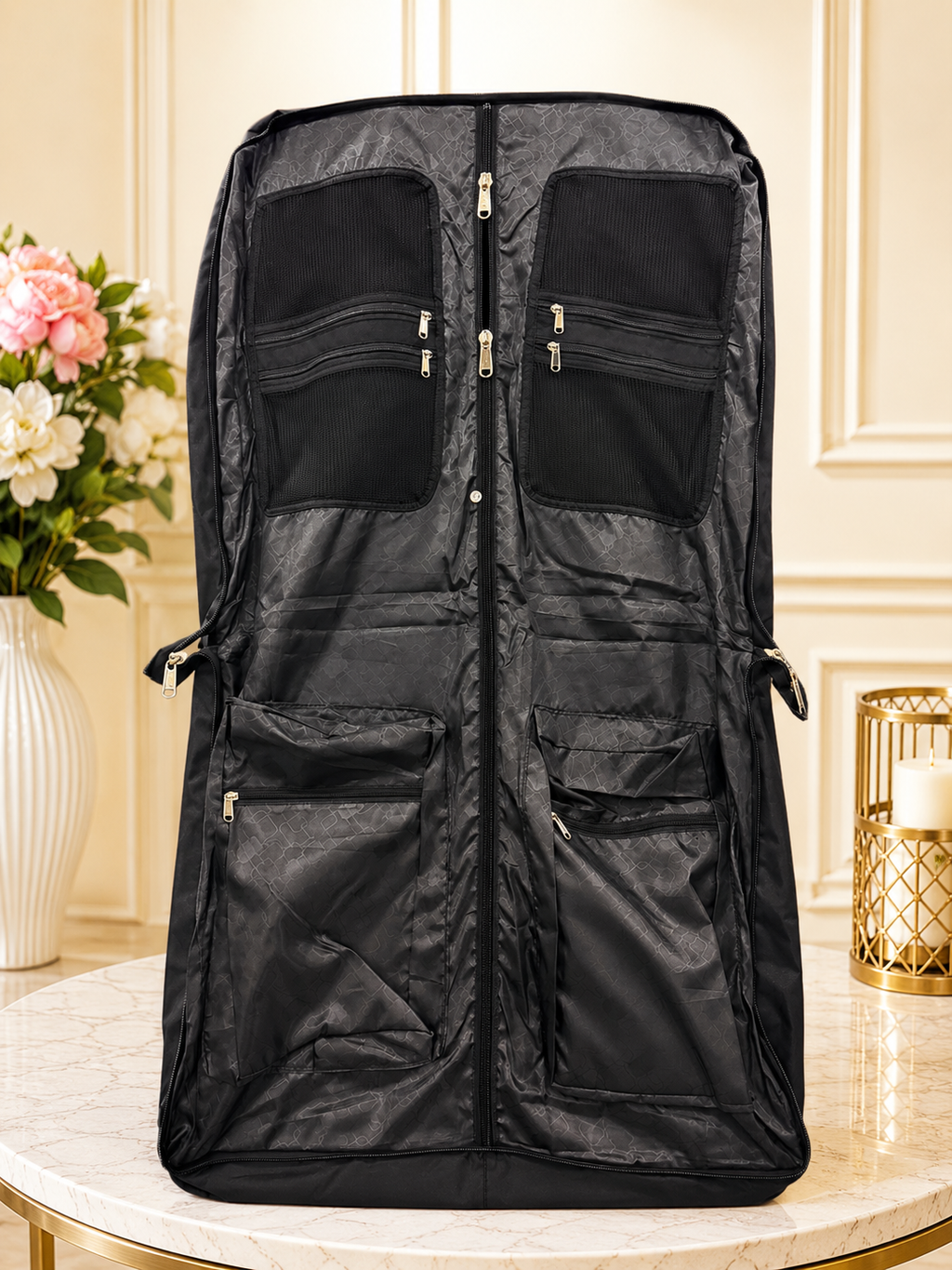 Alpha Kappa Alpha (AKA) Sorority Polyester PVC Coated Garment Bag for travelling- suitable for all sort of clothing & accessories.