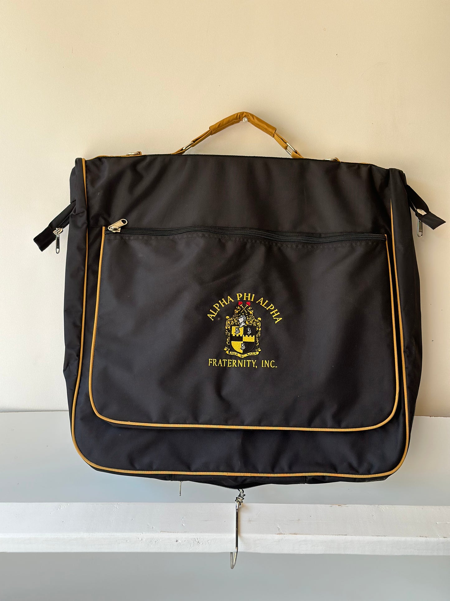 Alpha Phi Alpha Fraternity Polyester PVC Coated Garment Bag for travelling- suitable for all sort of clothing & accessories