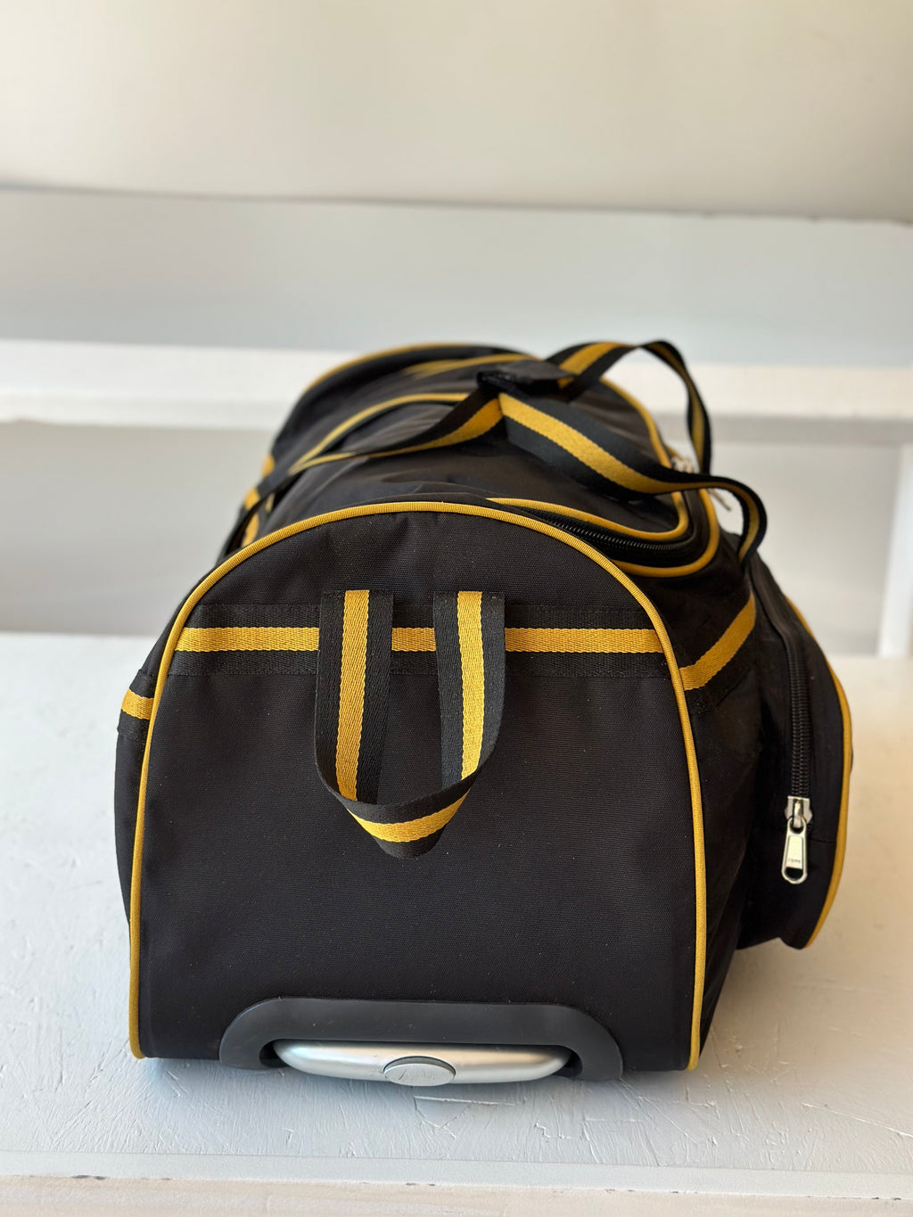 Alpha Phi Alpha Fraternity Black & Old Gold color Trolley/ Duffle/ Luggage Bag for travelling.
