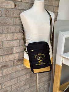Alpha Phi Alpha (ΑΦΑ) Fraternity, shoulder Crossbody Sling/Shoulder bag  Embroidered Organizational Shield in Front